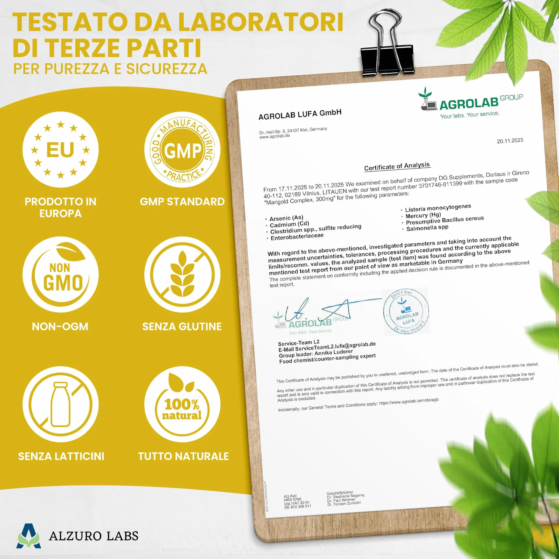 Complesso occhi tripla carotenoidi Luteina 30 mg Zeaxantina 9 mg Meso-Zeaxantina 9 mg 90 capsule vegane