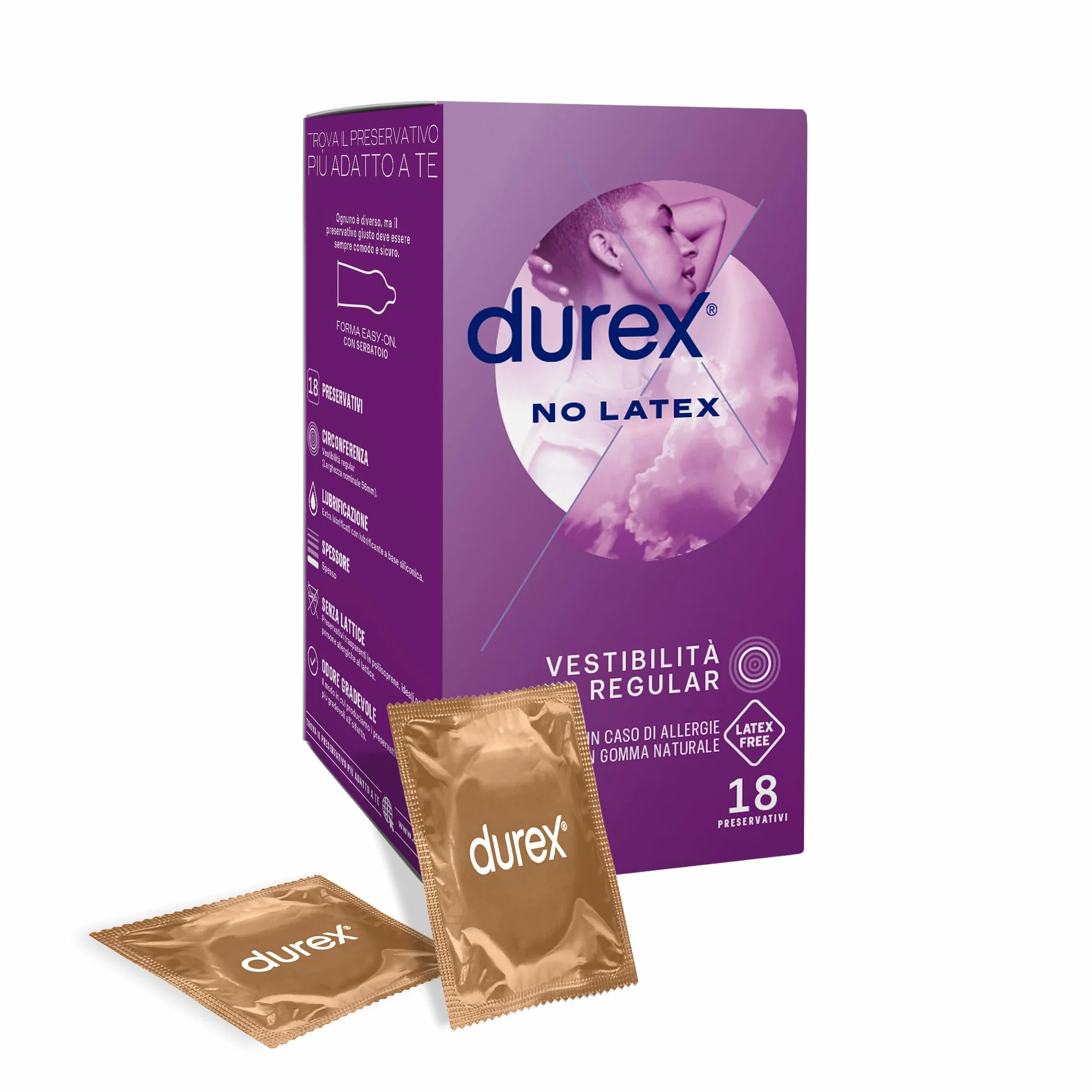 Durex No Latex Preservativi Senza Lattice 18 Profilattici