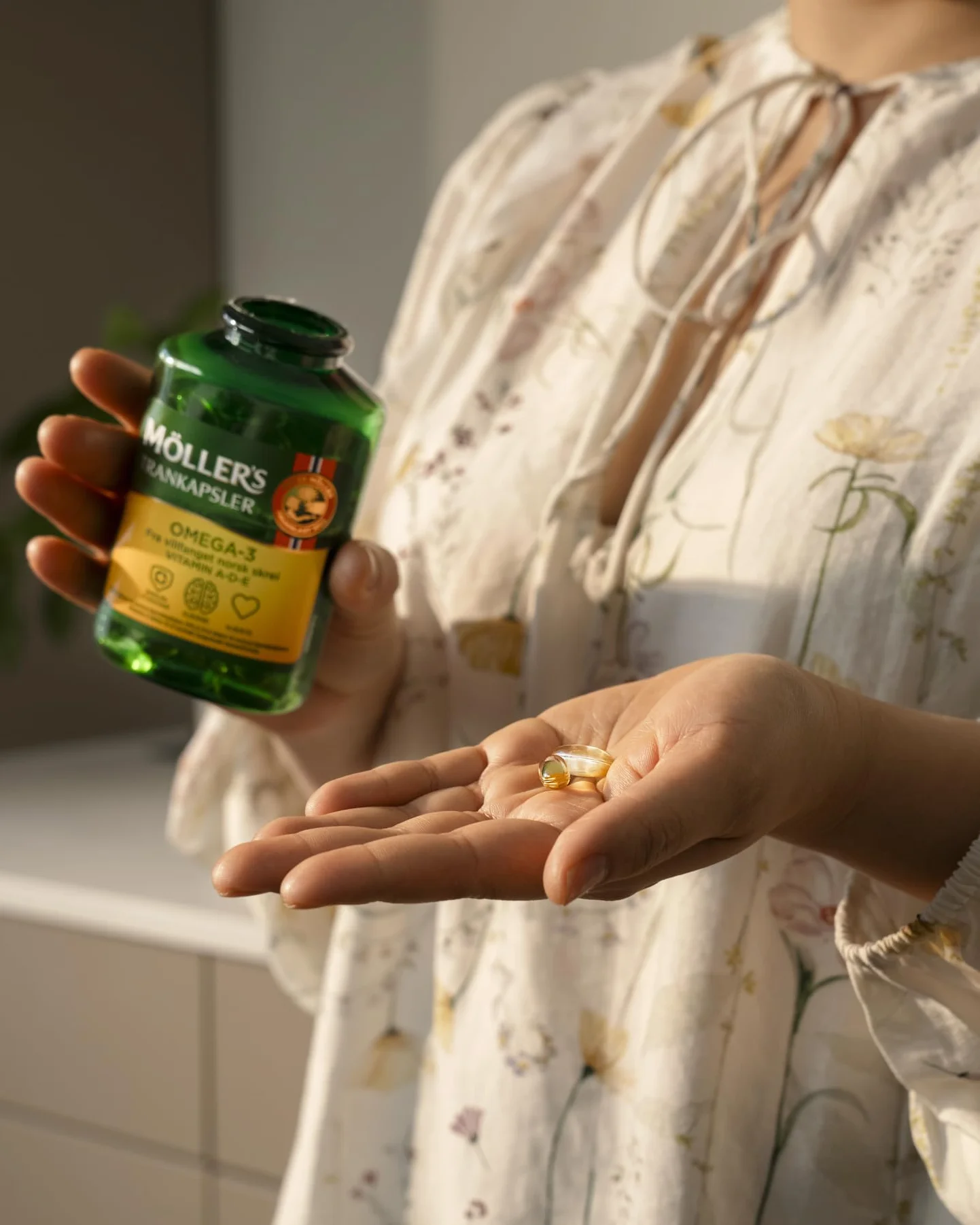 Möller’s Capsule olio di fegato di merluzzo Omega 3 DHA EPA vitamine A D E 160 pezzi