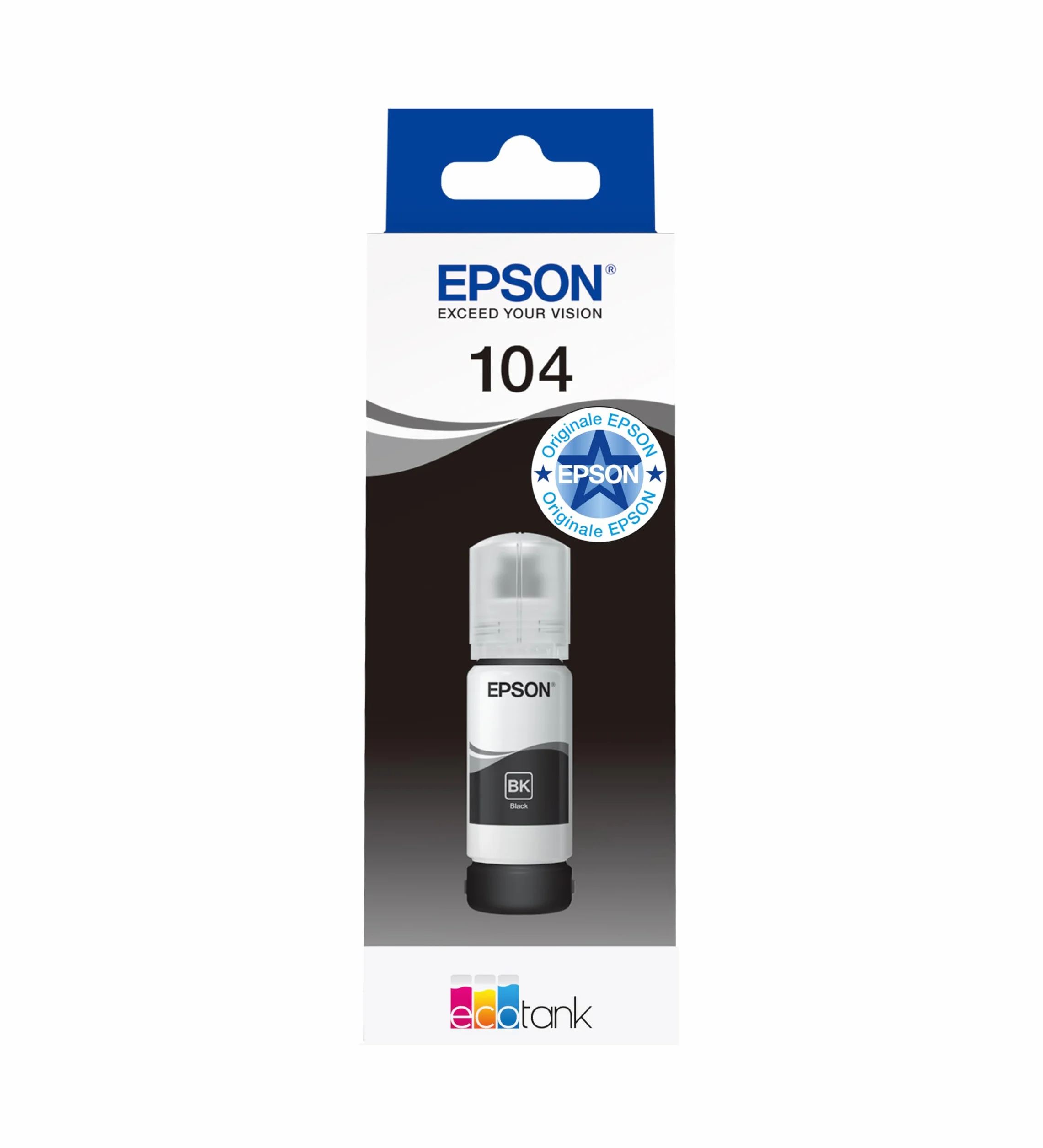 Epson EcoTank 104 Flacone d'Inchiostro Originale Nero, Alto Rendimento 4.500 Pagine