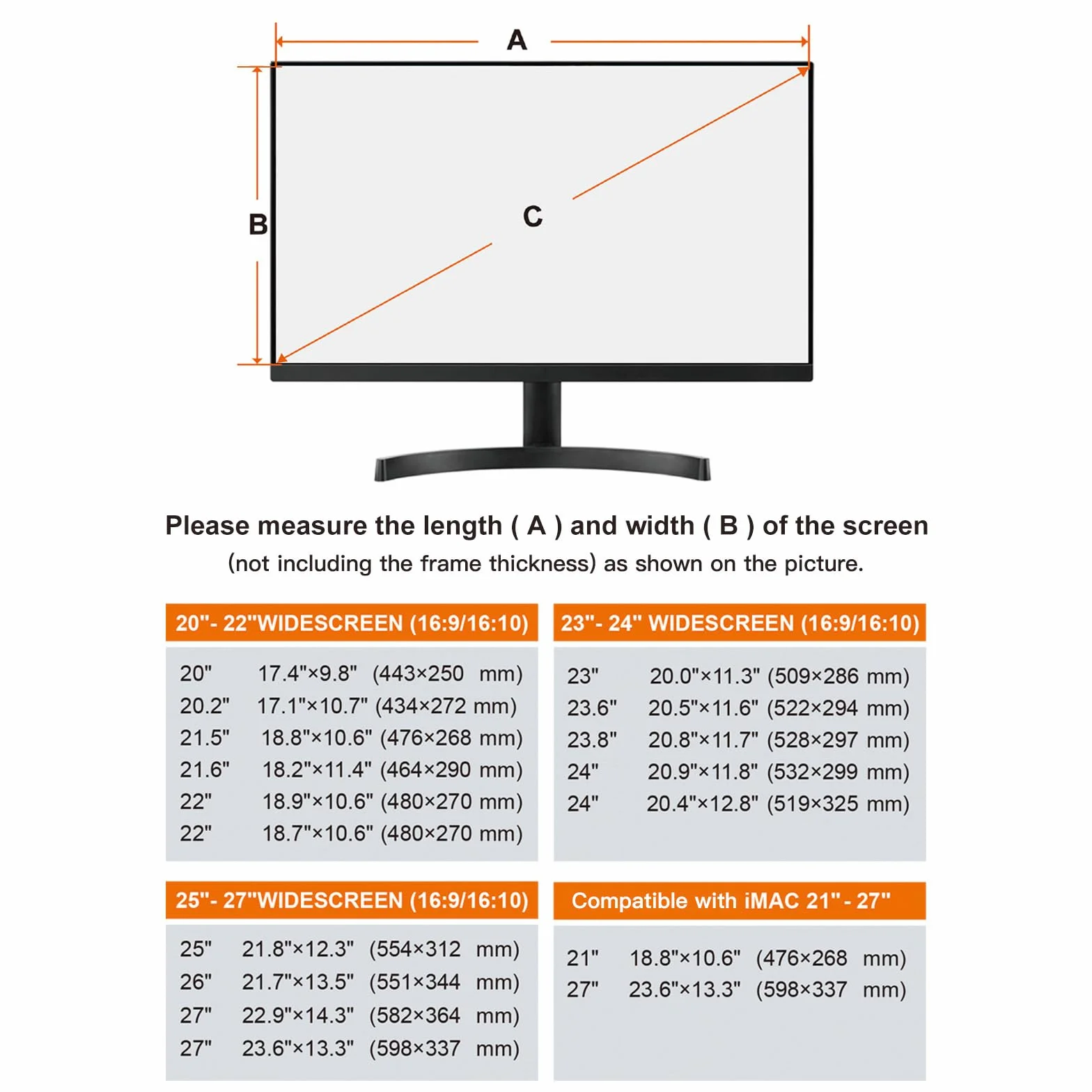 MOSISO 23"-24" Anti Luce Blu Computer Schermo Protezione Anti-UV Protezione Occhi Film Filtrante per Diagonale 23" 23,6" 23,8" 24" 16:9 Widescreen Desktop PC LED Monitor Pannello(54x34cm/LxL)