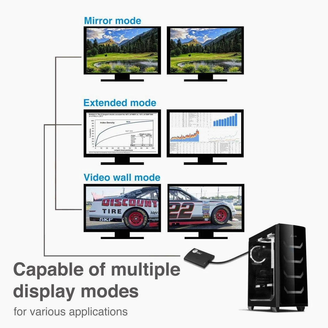 SIIG Mini DisplayPort 1.2 a 2 porte DisplayPort MST Hub Video Splitter, non per HDMI, DisplayPort Daisy Chain Monitor, non per MacOS, conforme TAA (CE-DP0J11-S1)