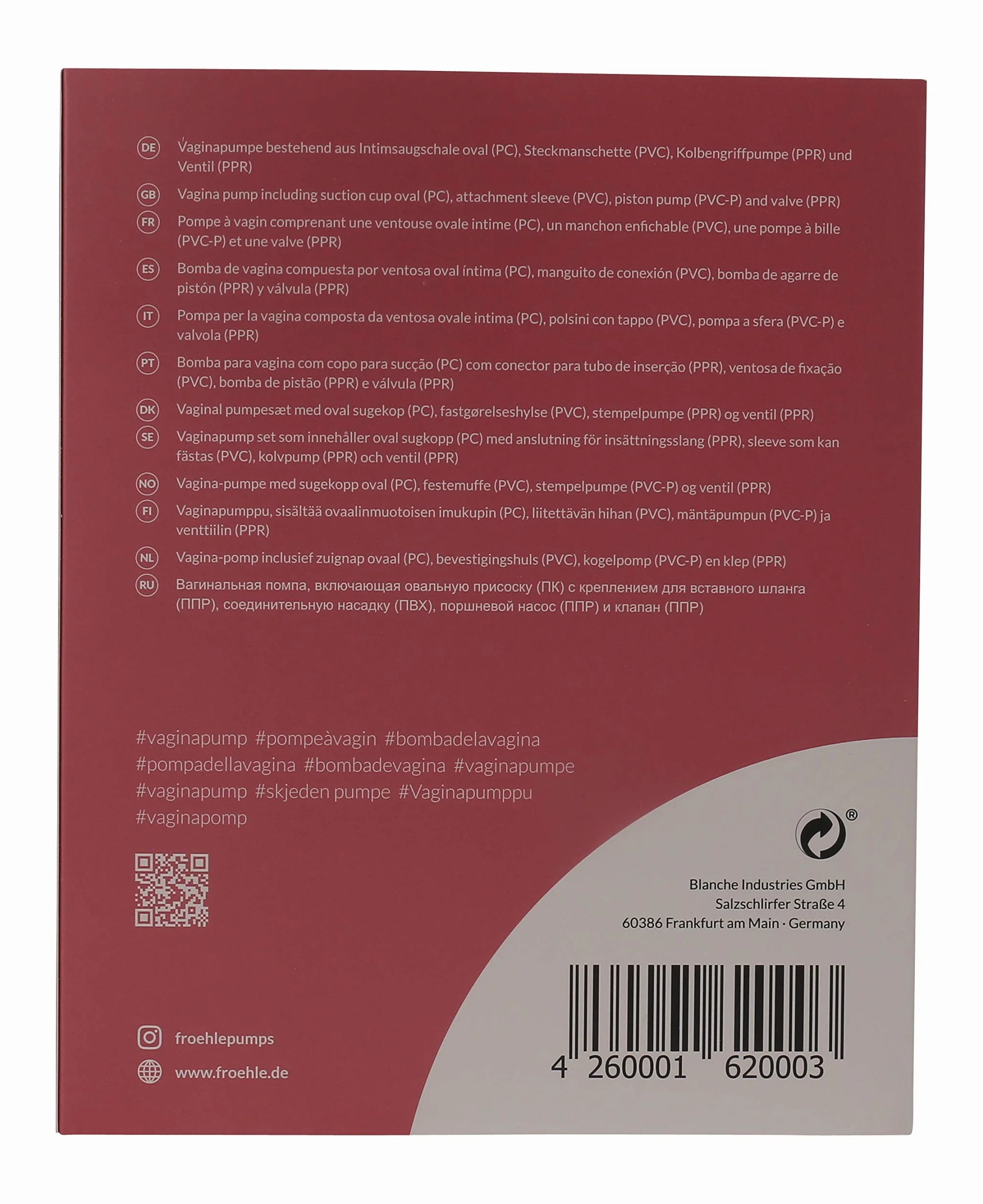 Fröhle Pompa-Vagina Solo Professionale 260 g