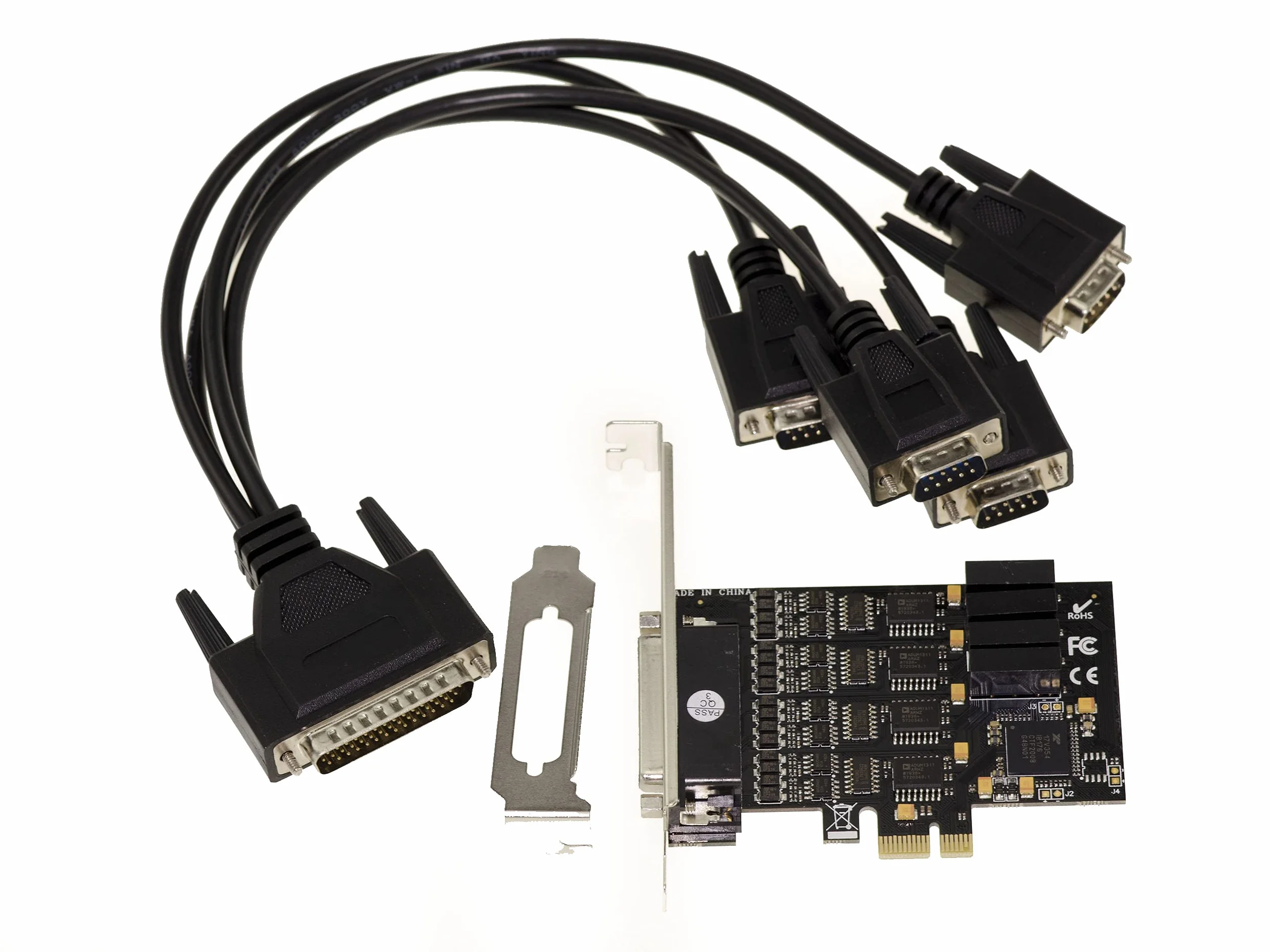 KALEA-INFORMATIQUE Scheda controller PCI Express PCIe a 4 porte RS422 RS485 con chipset EXAR XR17V354. Windows XP/Vista/Seven/8/10/11, Windows Server 2003/2008/2012, Linux