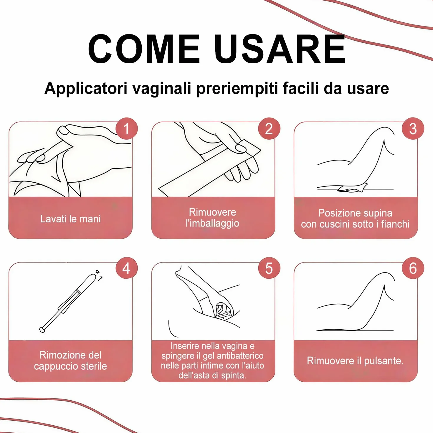 Gel astringente vaginale naturale idrata lubrifica ripara rassoda secchezza vaginale 4 pz