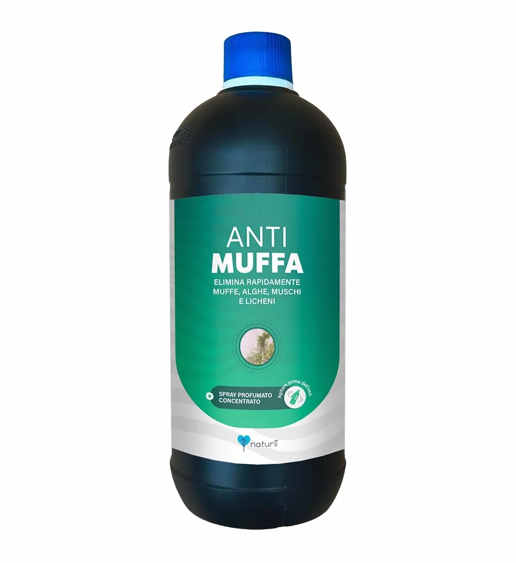 Naturìì Spray Antimuffa PROFUMATO 1L Elimina Muffe Alghe Muschi Licheni Uso Interno Esterno