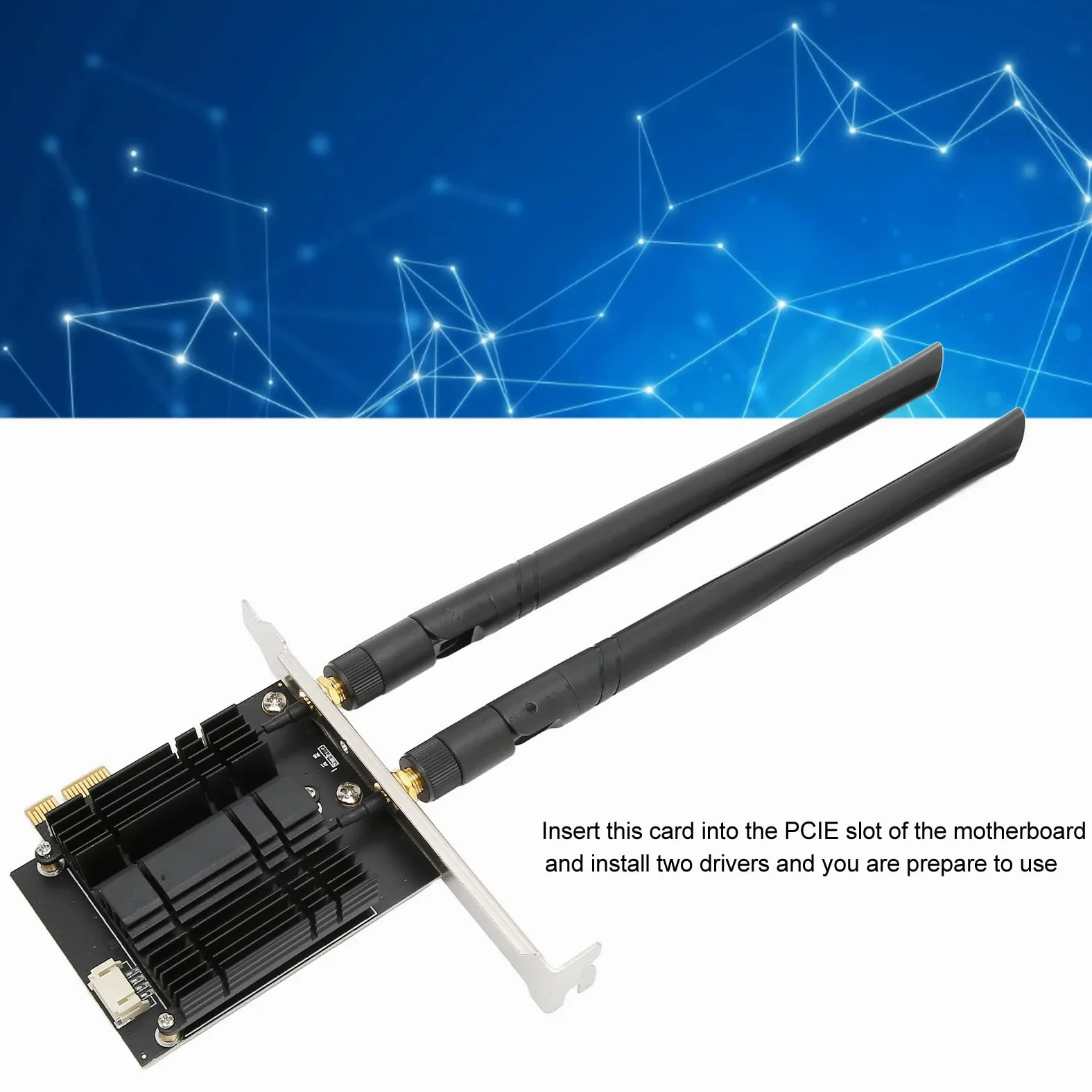 Scheda WiFi WiFi 6E AX210 PCIe Scheda WiFi AC1300Mbps 4.2 PCIE Scheda WiFi desktop dual band 2.4GHz 5.8GHz per PC desktop