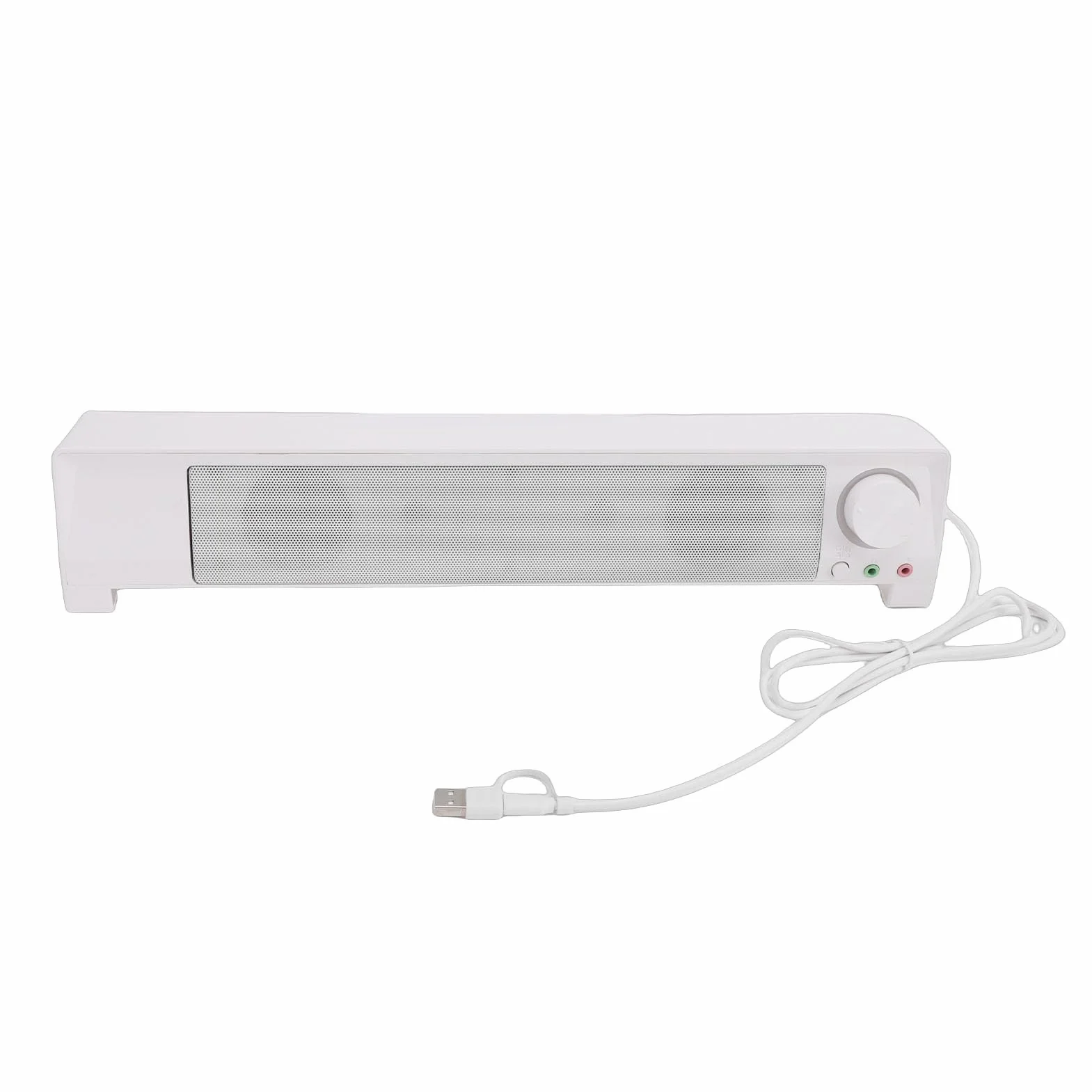 VGEBY Soundbar per Computer, Materiale ABS, Suono Chiaro con Bassi, per PC Desktop e Dispositivi Intelligenti, Ingresso USB da 3,5 Mm