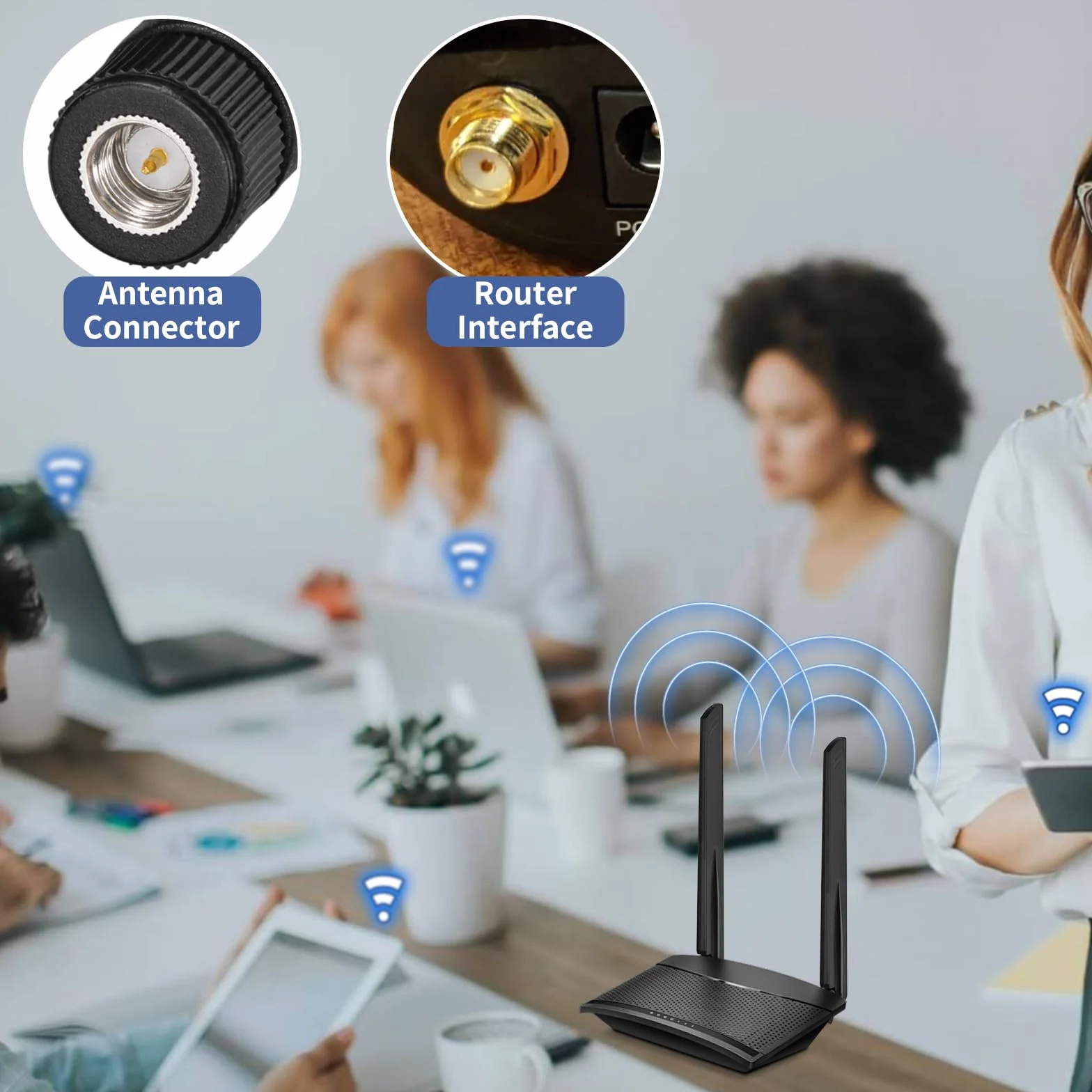 Superbat Antenna 4G LTE SMA Maschio 700-2600MHz 4dBi Adatta alla Rete Cellulare 4G LTE Fototrappola Fotocamera per la Fauna Telecamera di Sorveglianza(2 pz)