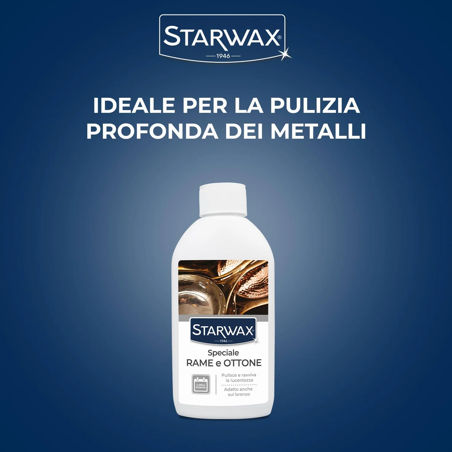 STARWAX Speciale rame bronzo ottone pulisce smacchia ravviva lucentezza effetto lunga durata ritarda ossidazione senza ammoniaca