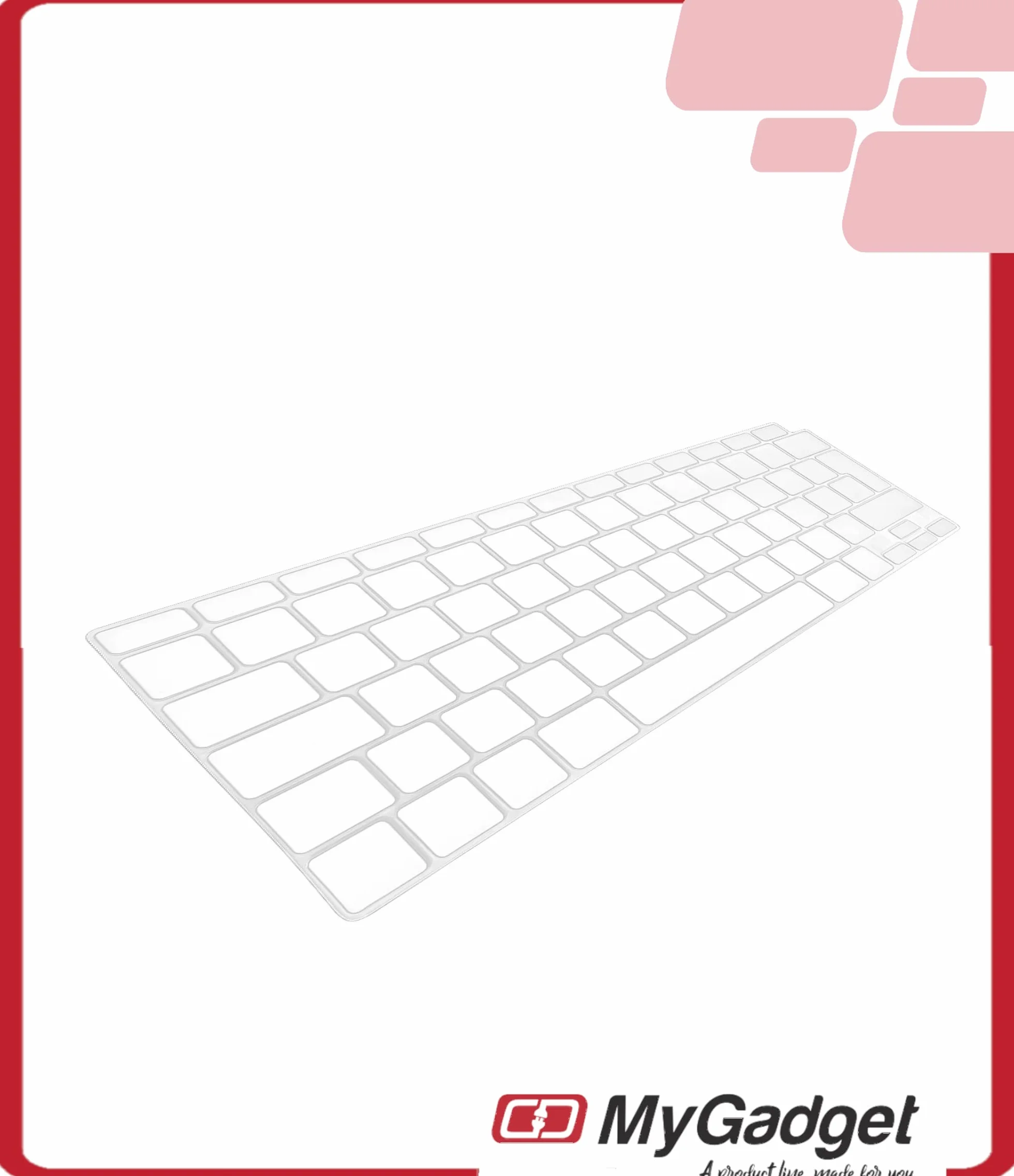 MyGadget Copritastiera compatibile con Apple MacBook Air 13 Pollici (Dal 2020 M1) - Protezione Tastiera Silicone - Skin Trasparente