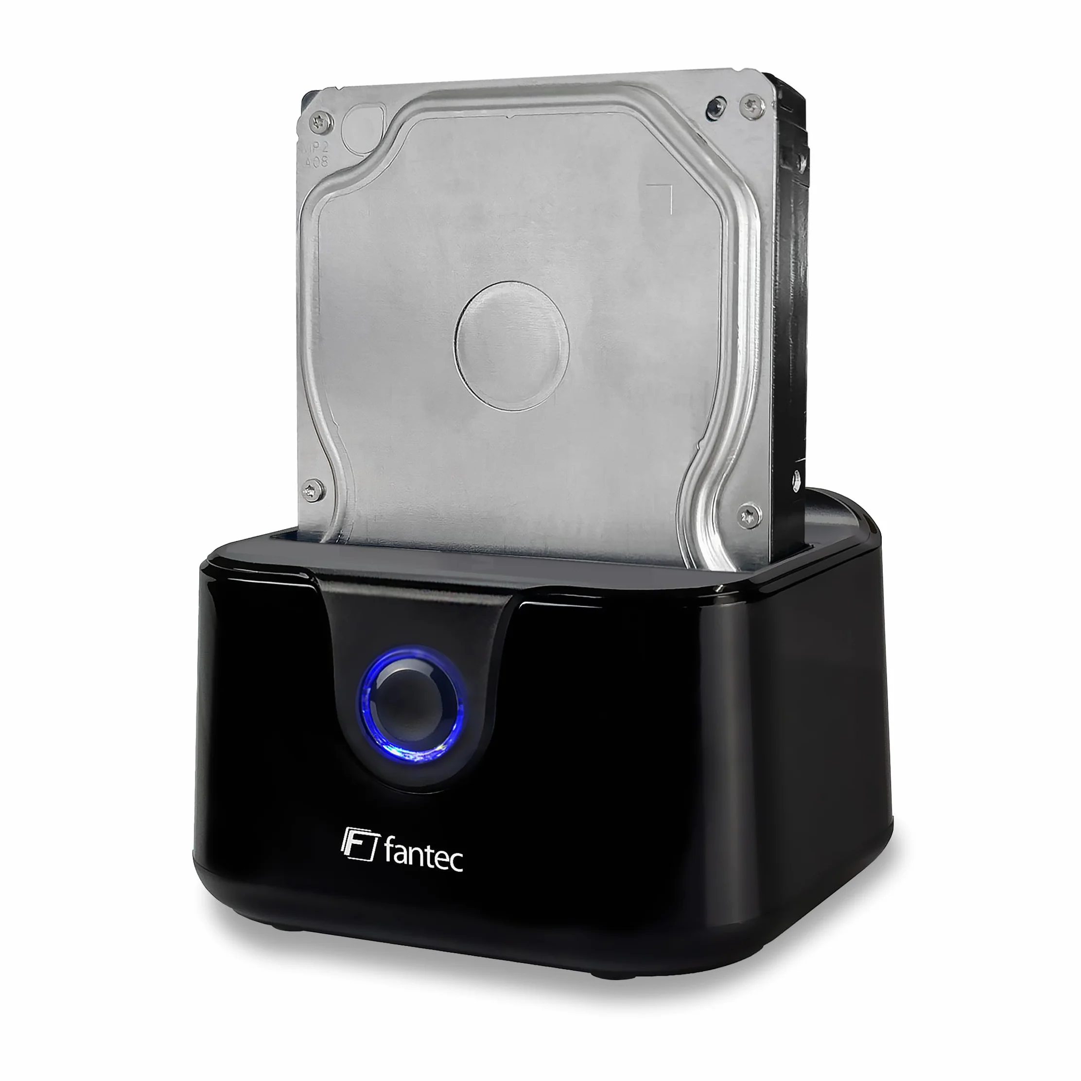 FANTEC DS-X1U3-Glanz USB 3.2 Gen1 Docking Station for 2.5/3.5 inch SATA SSD Hard Disk, 5Gbit/s, Black