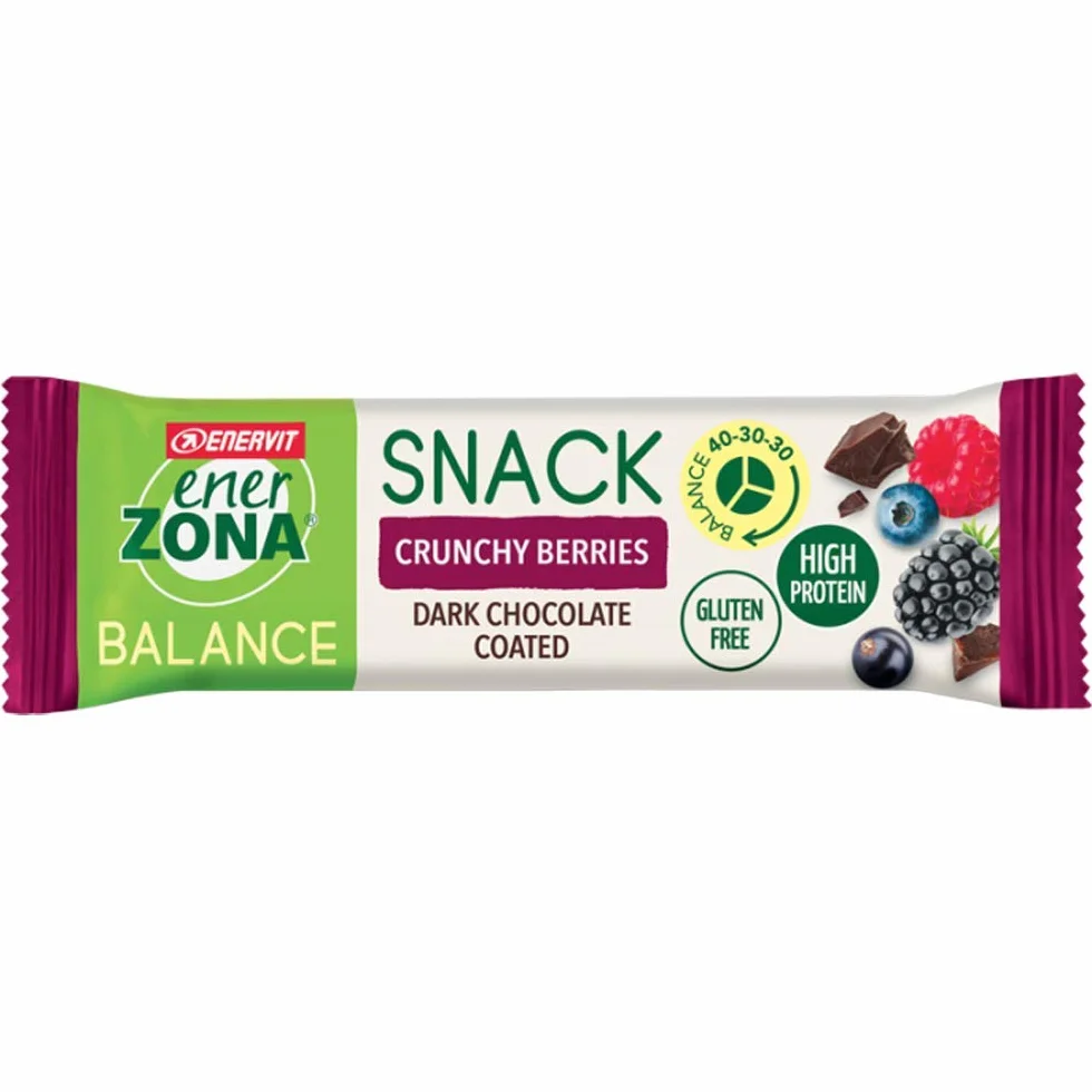 Enervit Enerzona Protein Snack 40-30-30 Gusto Crunchy Berries 30 Barrette Proteiche da 33gr Dieta a Zona