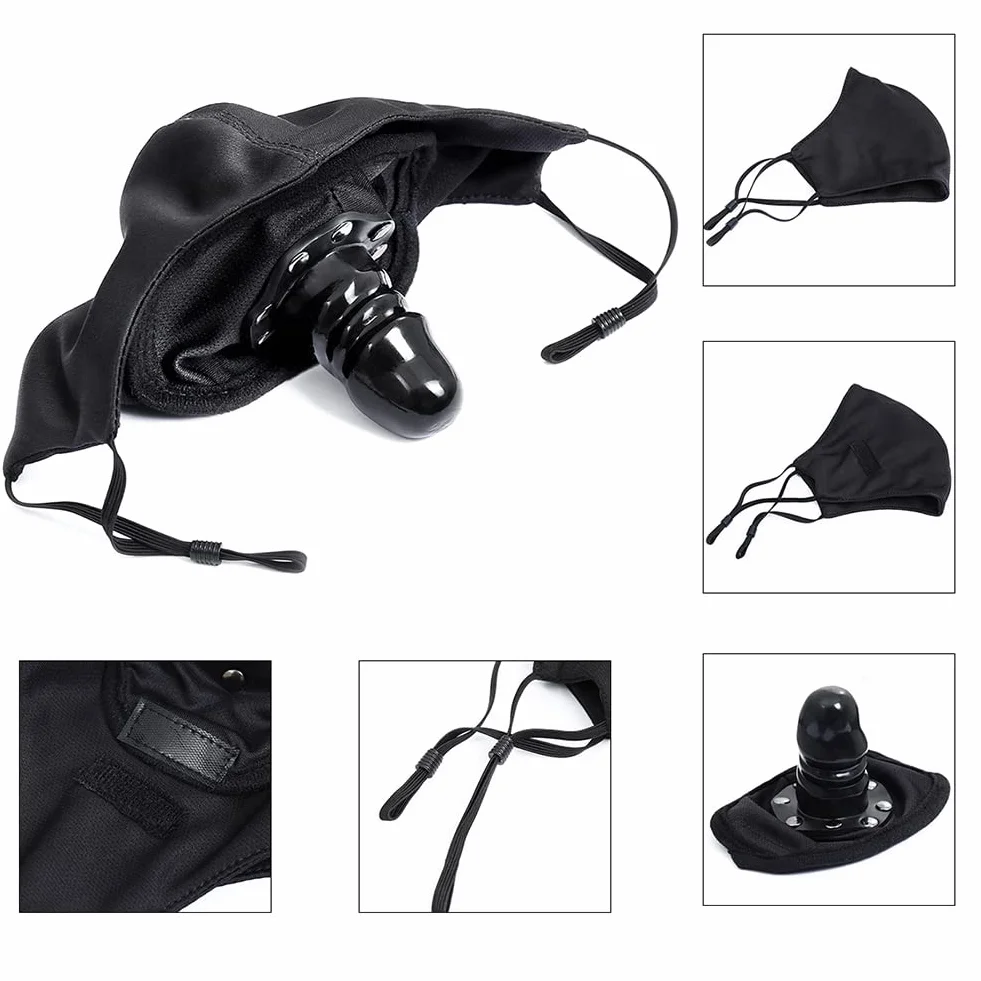 SXOVO Maschera Pene Bocca Palla Gag Cosplay Gioco di Ruolo Sex Challenge SM Unisex