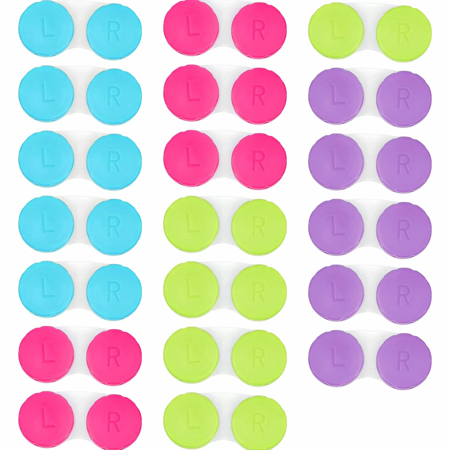 Jinlaili Custodia per Lenti a Contatto 20 Pezzi, Contenitori da Viaggio Porta Lenti, Scatola Kit Colorato