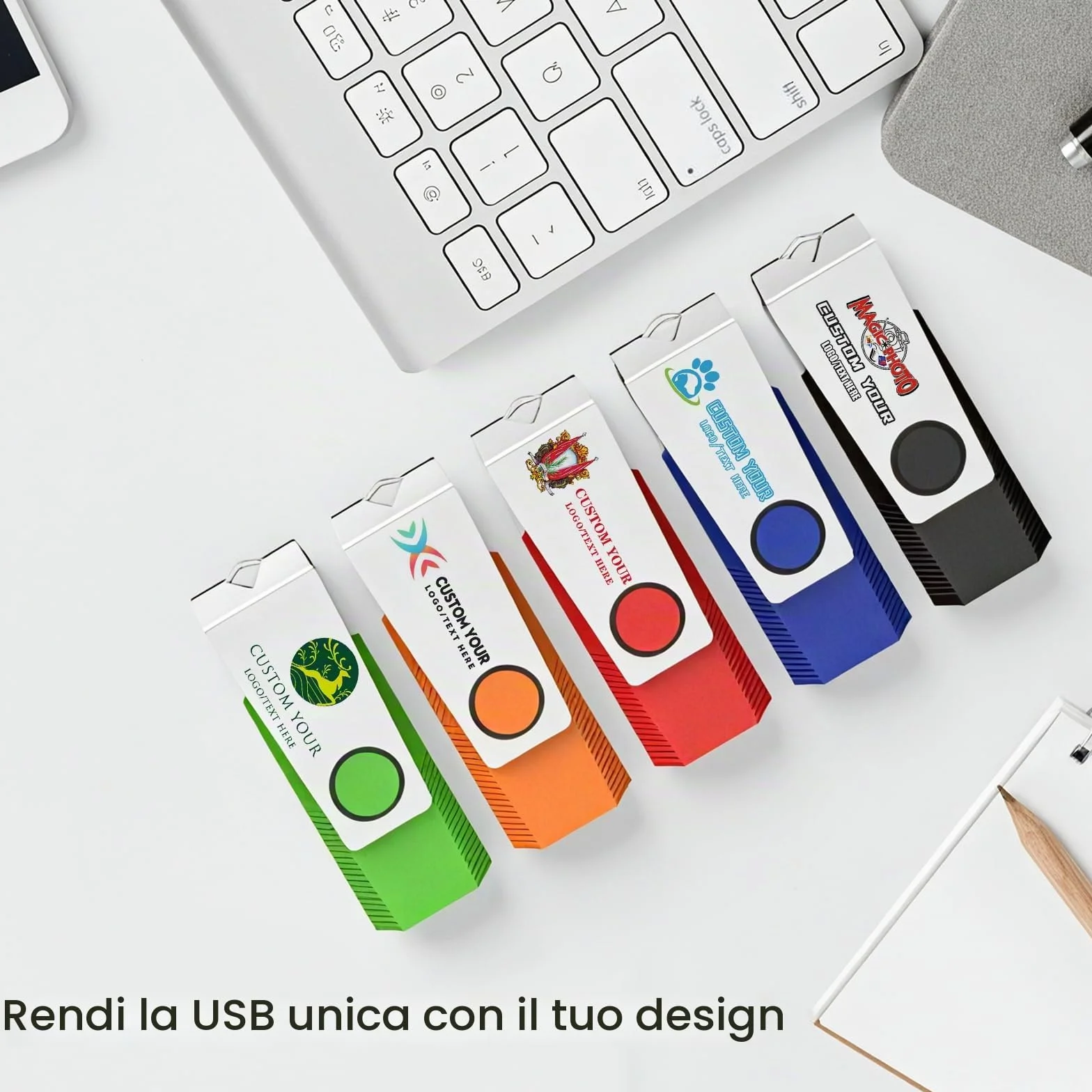 Chiavetta USB 2.0 8GB 10 Pezzi Pen Drive Flash Memoria Archiviazione Backup Colori Misti