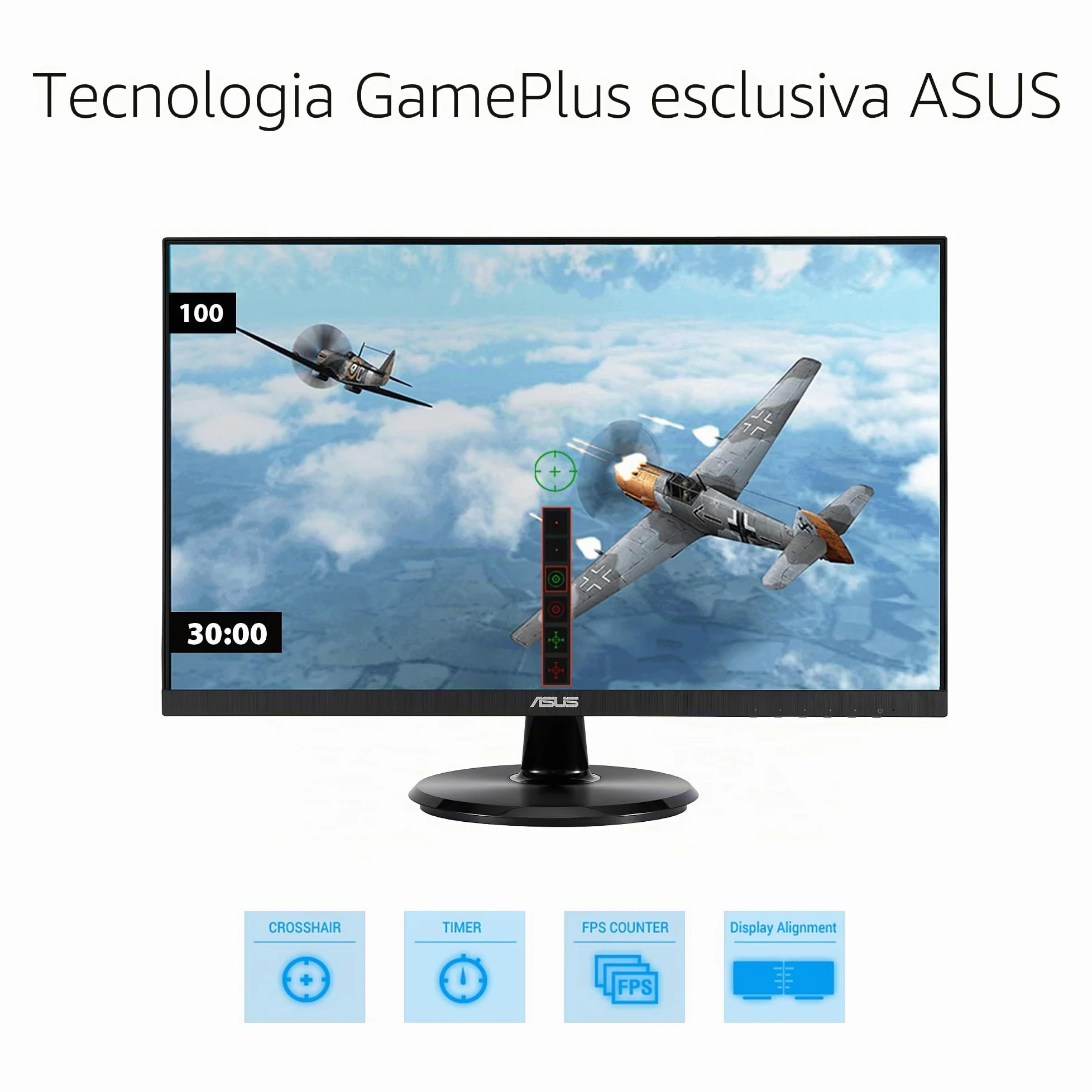 ASUS VA24DQFR Monitor Eye Care da 24” pollici (23,8), IPS Full HD, Frameless, 100Hz, Adaptive-Sync, Tempo di Risposta 1ms, HDMI, DisplayPort, VGA, Tecnologia Anti-sfarfallio e Filtro Luci Blu, Nero