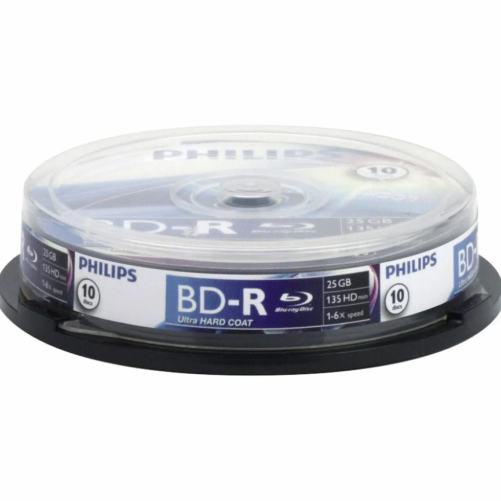Philips Blu-Ray Recordable 25 GB 6x SP (10 mandrino)