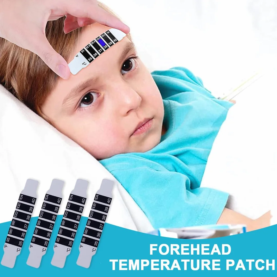 Termometro Frontale per Bambini 10 Pezzi Strisce Riutilizzabile Controllo Temperatura