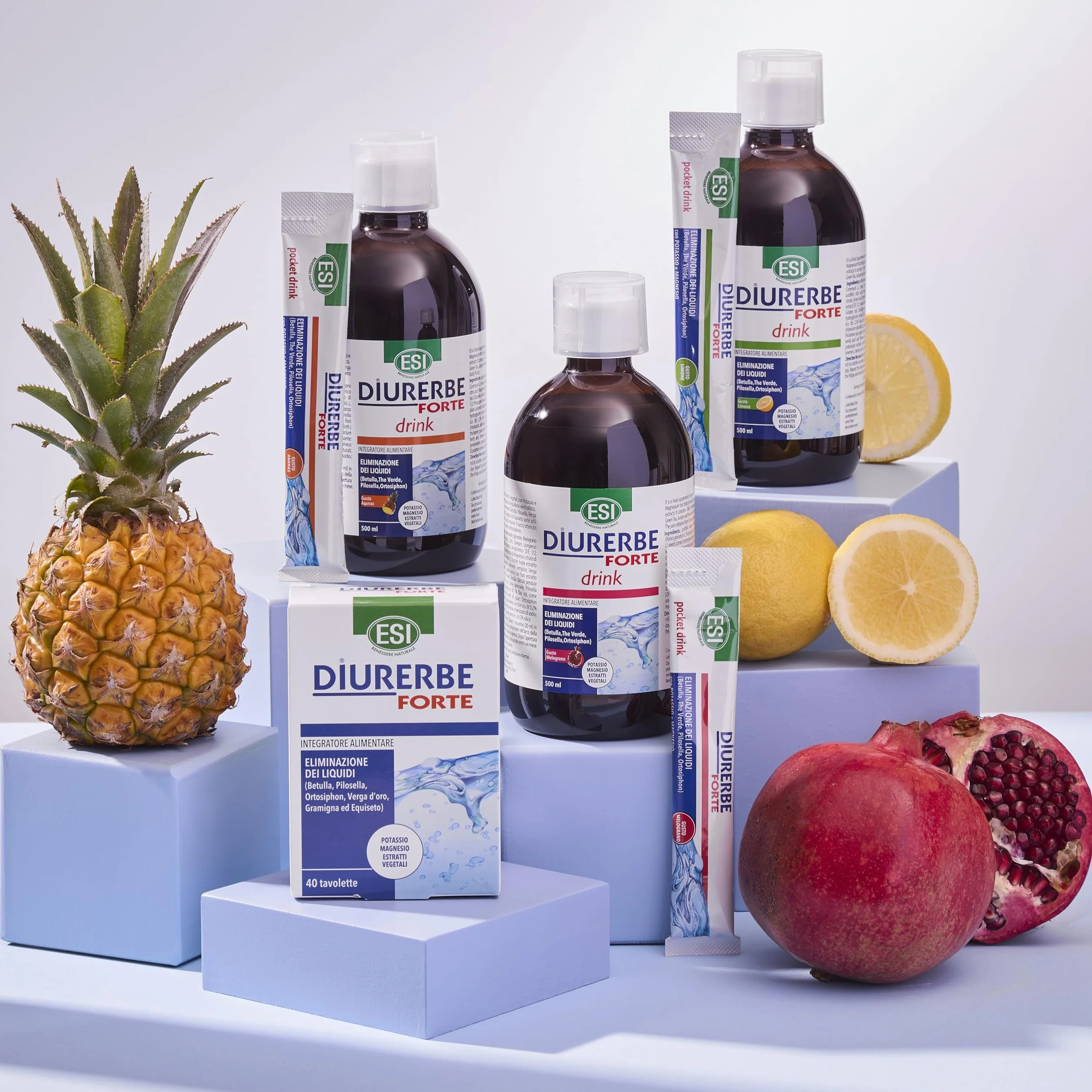 Diurerbe Forte Integratore Alimentare Betulla Pilosella Gramigna 40 Tavolette Senza Glutine Vegano
