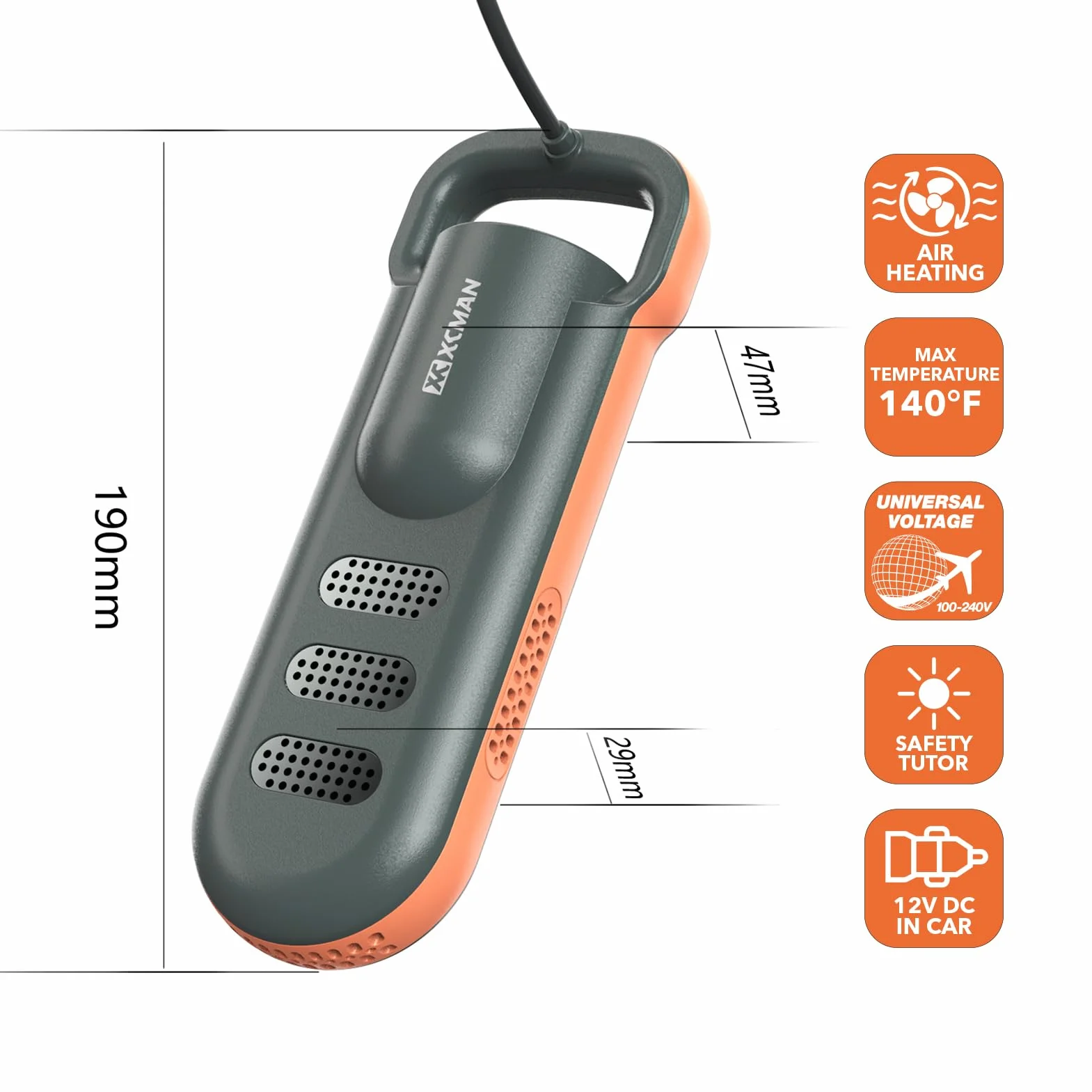 XCMAN Asciuga stivali portatile con ventilatore integrato e convertitore di riscaldamento