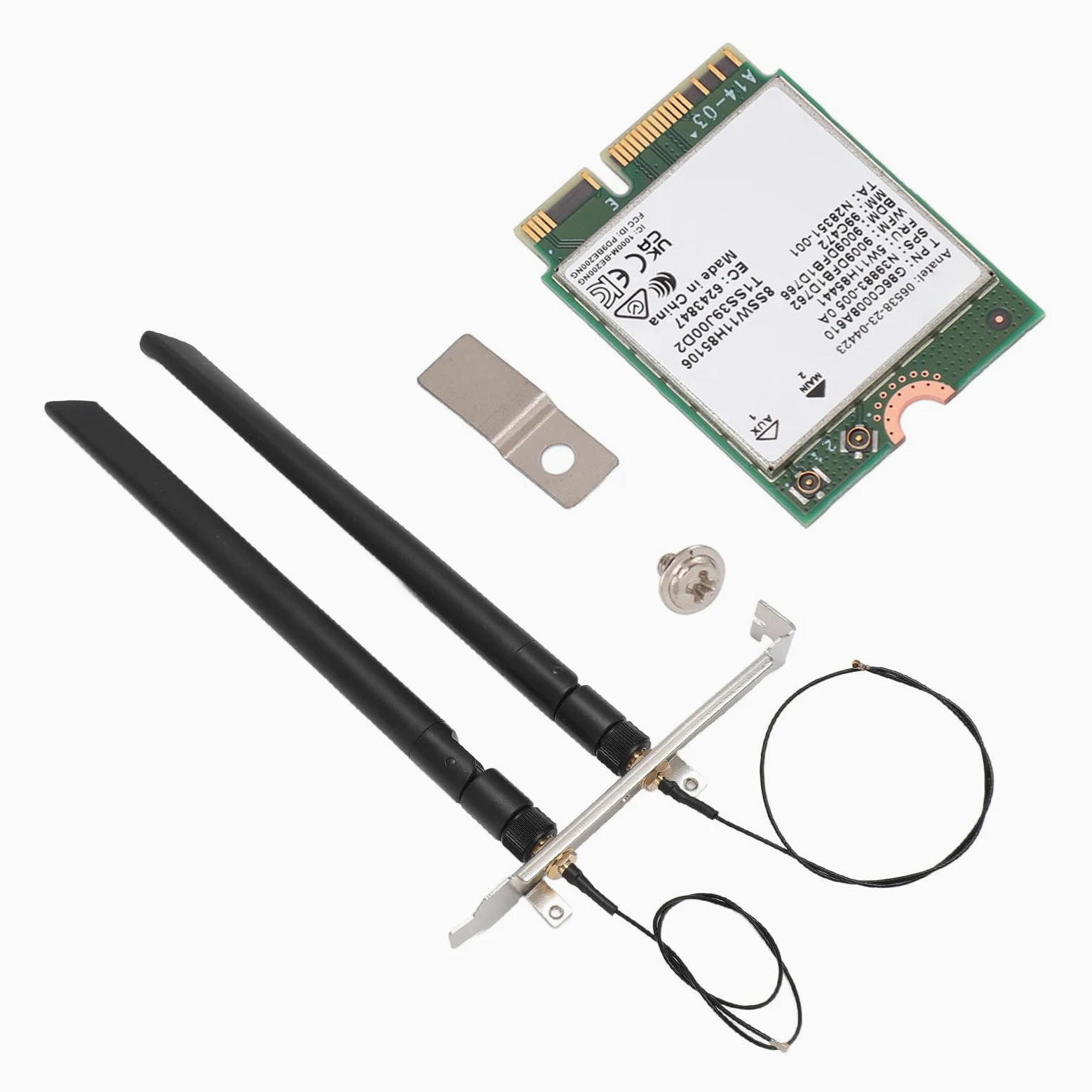 Scheda WiFi 7, MU MIMO Adattatore di Rete Interno Stabile e Veloce 2.4/5/6G Connessione Facile Massimo 5800 Mbps NGFF M.2 BT 5.4 per Laptop (Scheda WiFi 7 con antenna e staffa)