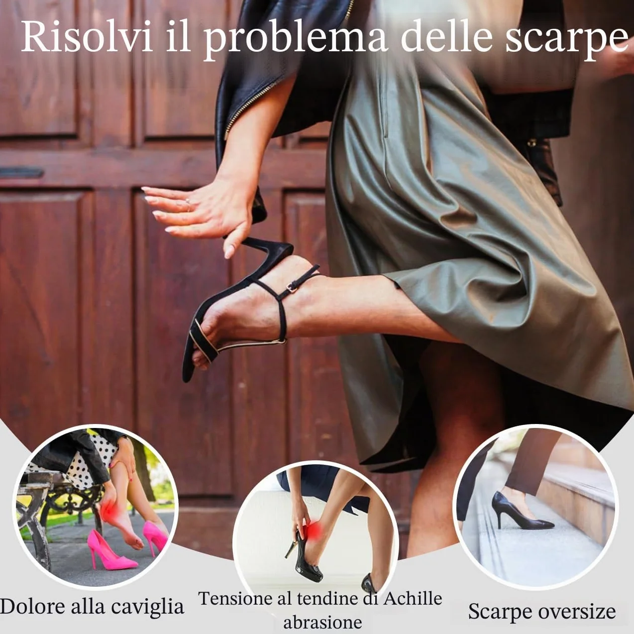 Cuscinetti antiscivolo in silicone trasparente per scarpe da donna, adesivi in gel ad alta aderenza, 24 pezzi