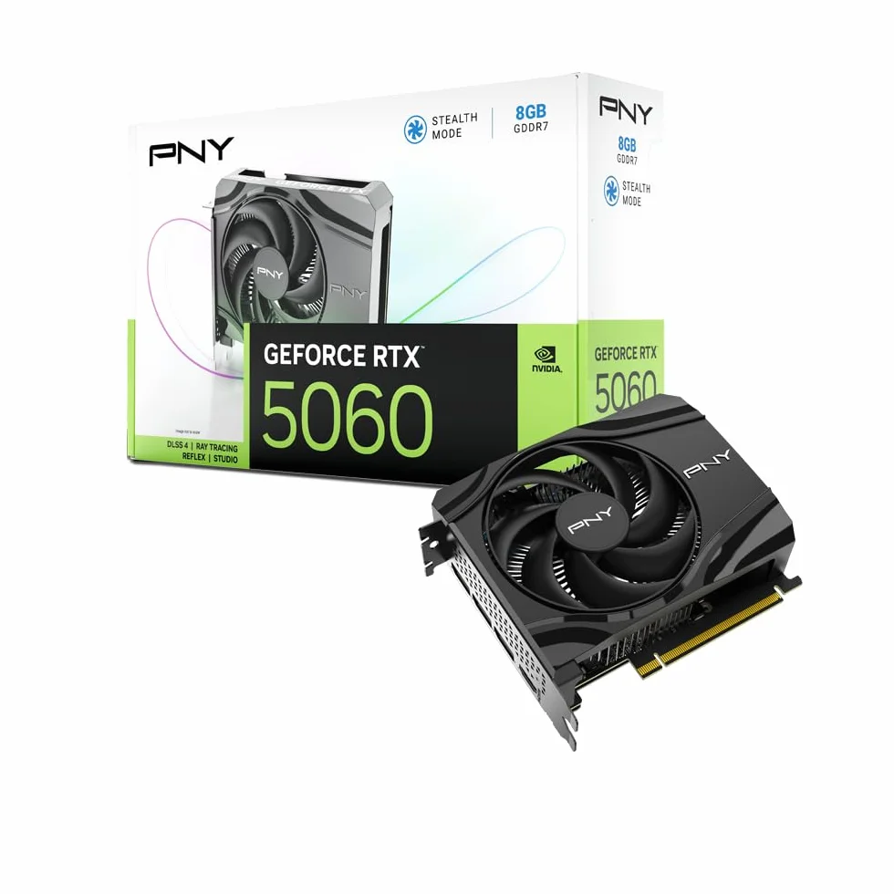 PNY Nvidia Geforce Rtx 5060 8Gb Gddr7 Scheda Grafica 3840 Cuda Core 2280 Mhz Cor