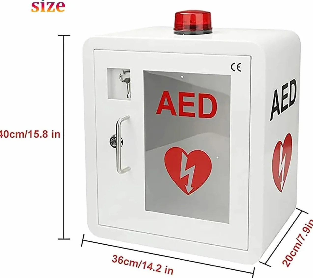 Armadietto di Stoccaggio per Defibrillatore DAE a Parete
