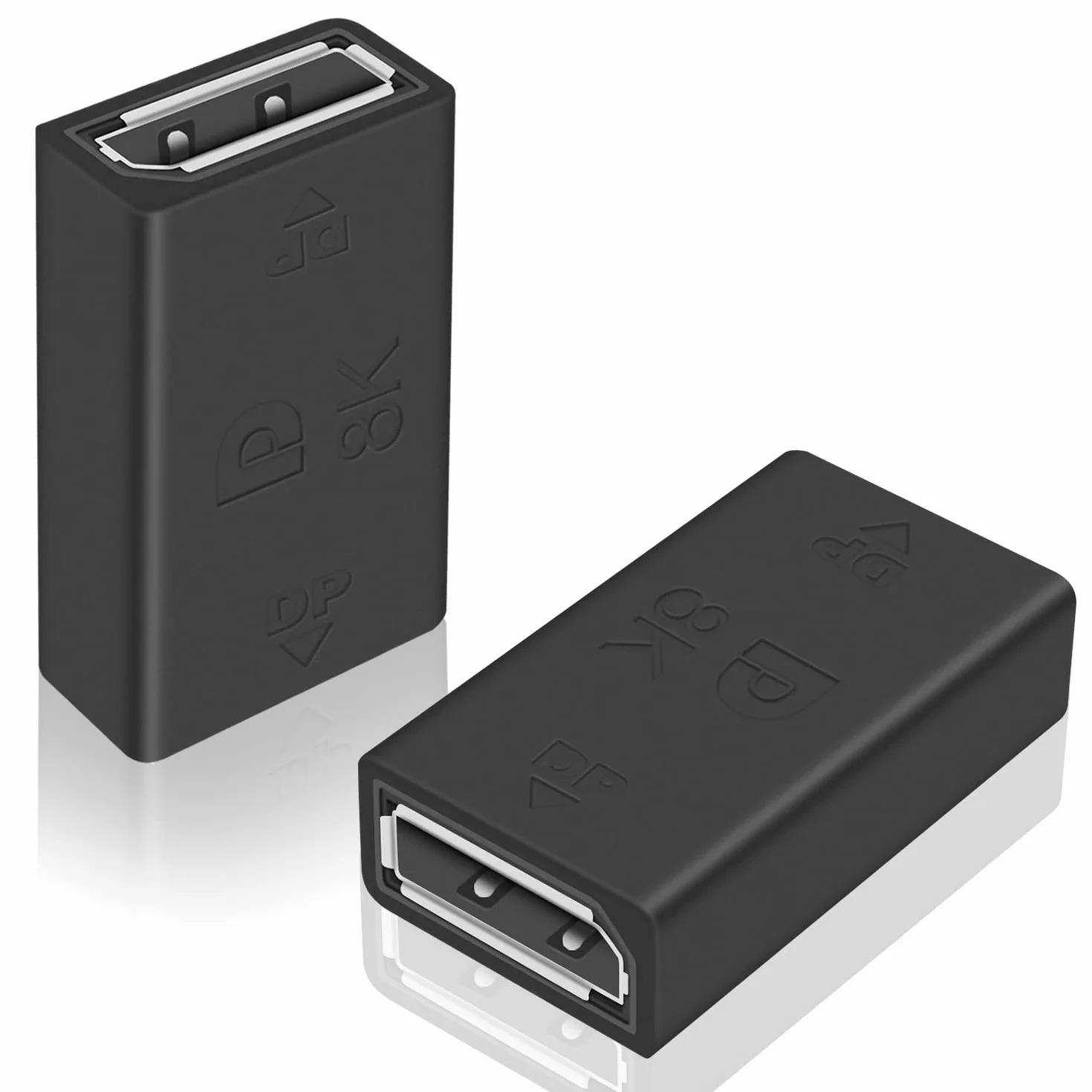 Duttek Accoppiatore Displayport, adattatore Displayport femmina a femmina, 8 K a 60 Hz, supporta DP 1.4 per computer portatili (confezione da 2)