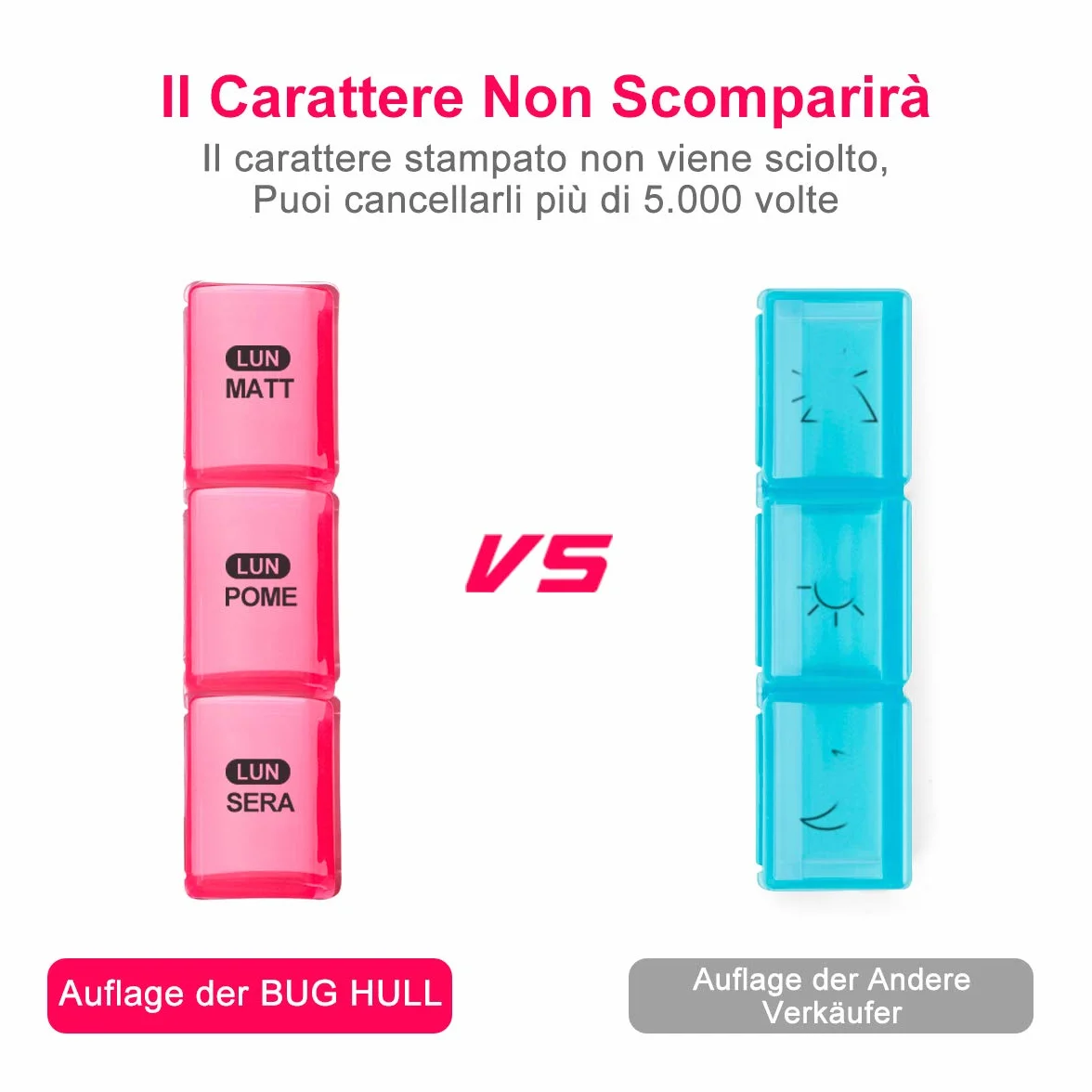 Portapillole Settimanale 21 Scomparti Grande Portapillole per Vitamine Oli Pesce Medicina Palestra Viaggio