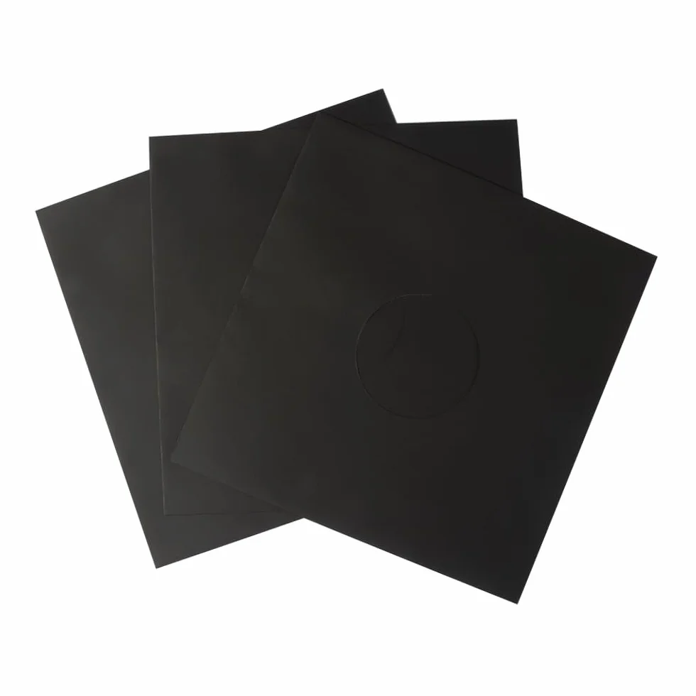 50 x 12 custodie interne antistatiche per dischi LP, Nero , Custodia interna per dischi LP