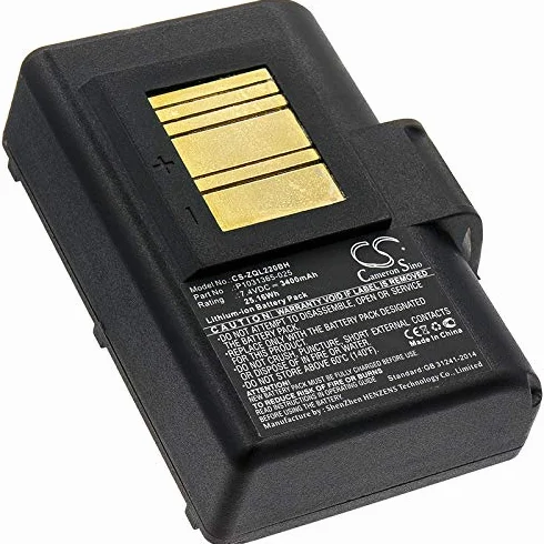 TECHTEK Batteria 3400mAh compatibile con Zebra QLN220 QLN320 ZQ500 ZQ510 ZQ520 ZQ521 ZQ610 ZQ620 ZR628 ZR638 sostituisce AT16004 BTRY-MPP-34MA1-0