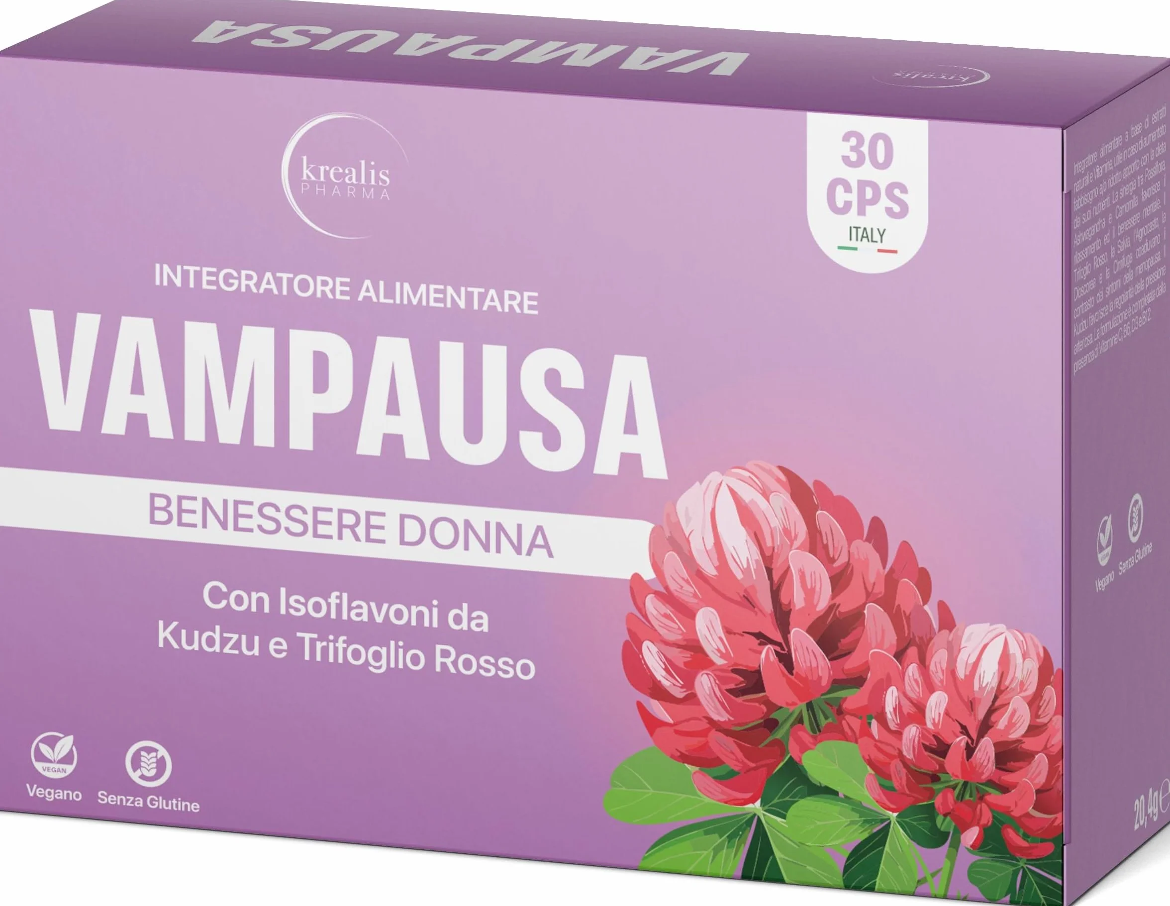Integratori Menopausa con Isoflavoni di Trifoglio Rosso e Kudzu, Agnocasto, Cimicifuga, Salvia per Vampate di Calore ed Equilibrio Ormonale