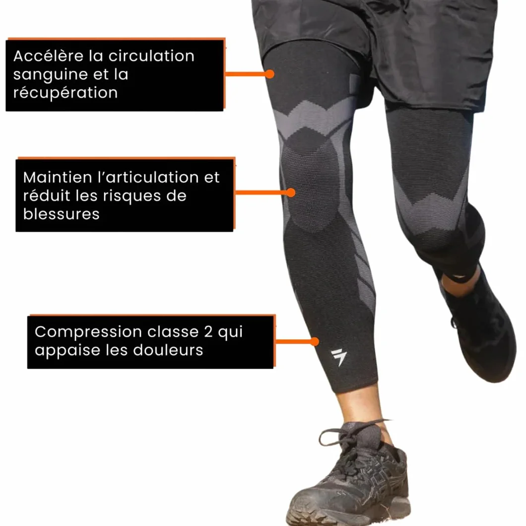 Flytex Gambali a Compressione Ginocchio Sollievo Dolore Osteoartrite Corsa Trekking Ciclismo