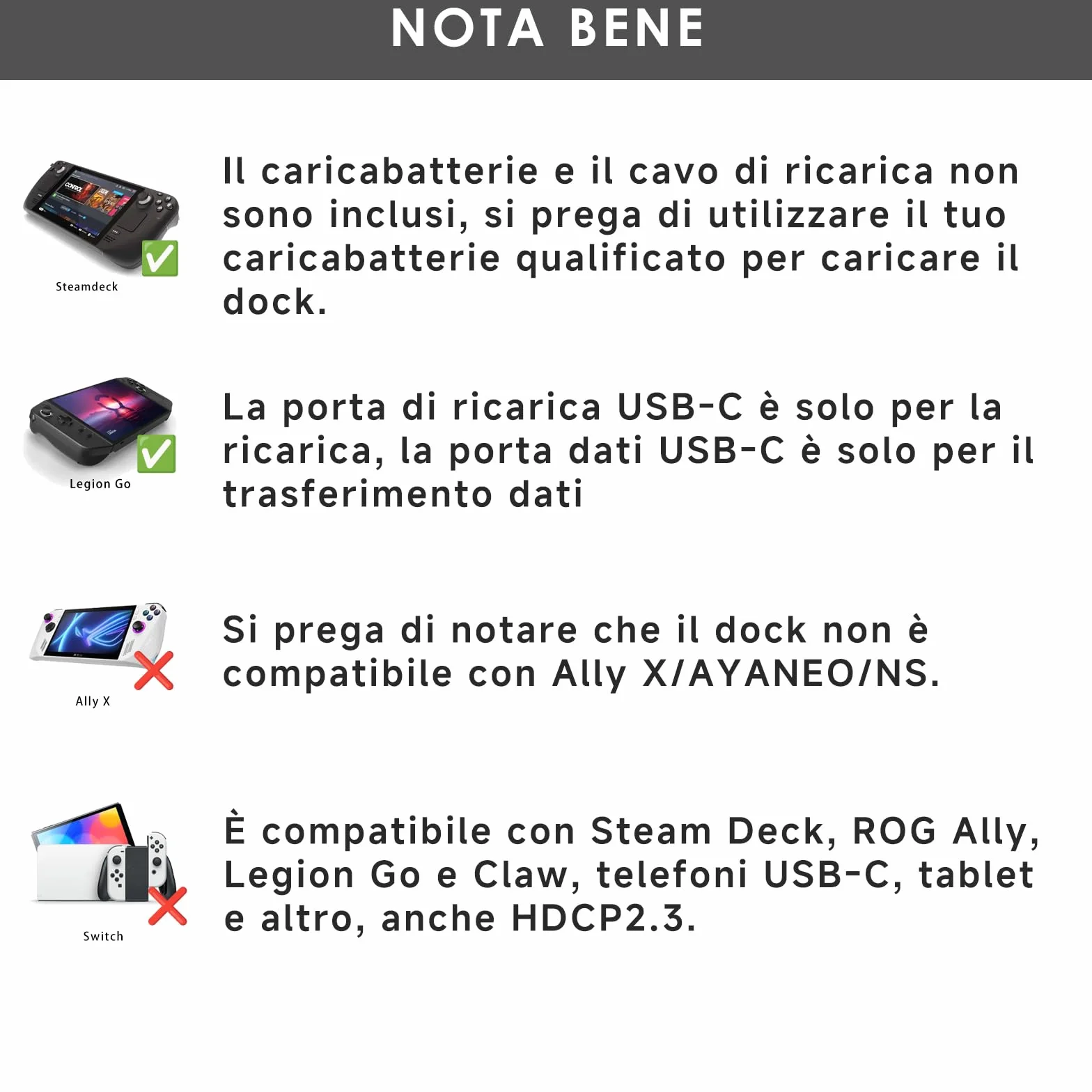 WAVLINK Steam Deck Dock, 6-IN-1 Docking Station per Steam Deck/ROG Ally con 4K@144Hz HDMI 2.1, 100W PD IN, 3x 10G USB 3.2, Gigabit RJ45