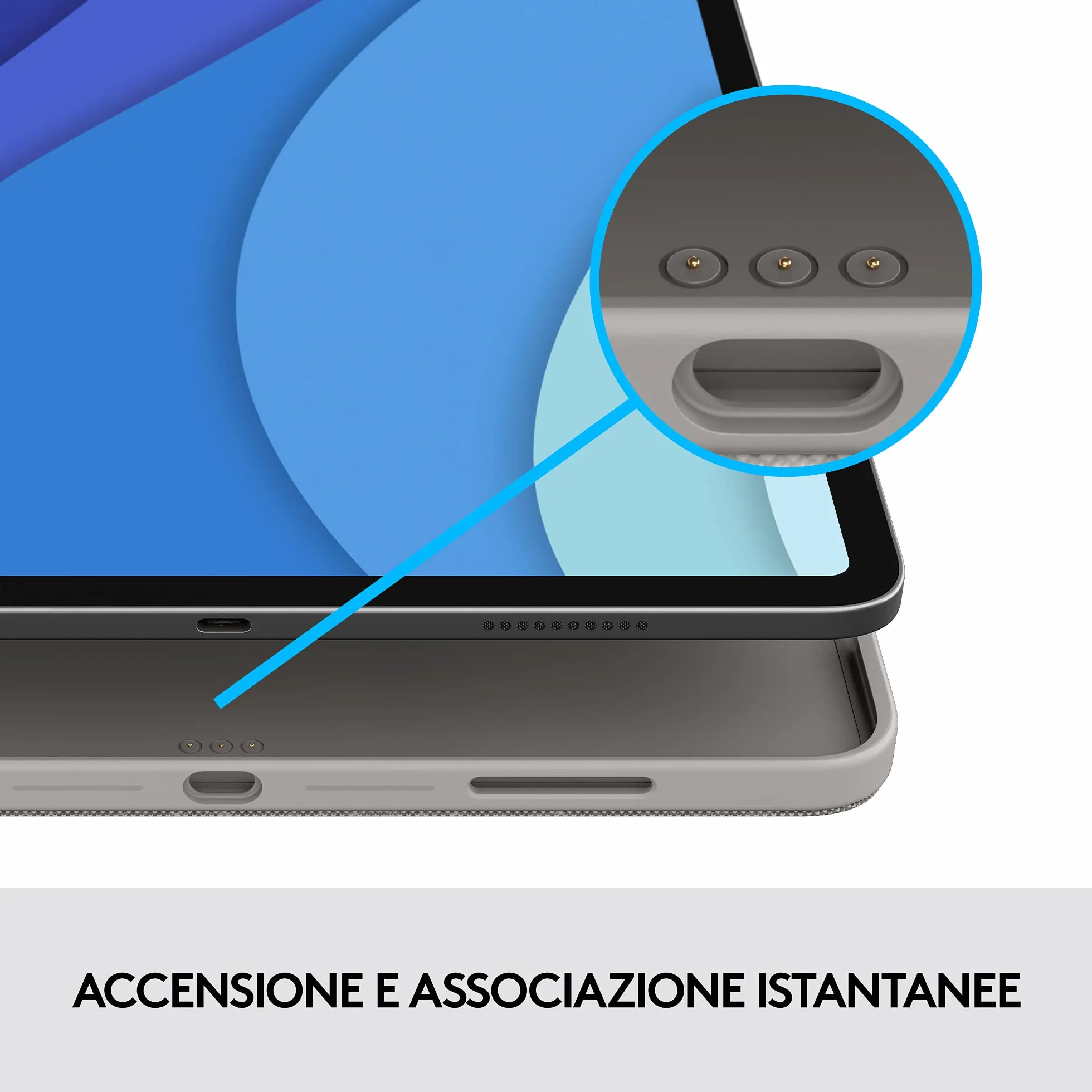 Logitech Combo Touch iPad Pro da 11 pollici (1a, 2a, 3a generazione - 2018, 2020, 2021) Custodia con tastiera - Tastiera retroilluminata staccabile - Italiano QWERTY - Grigio