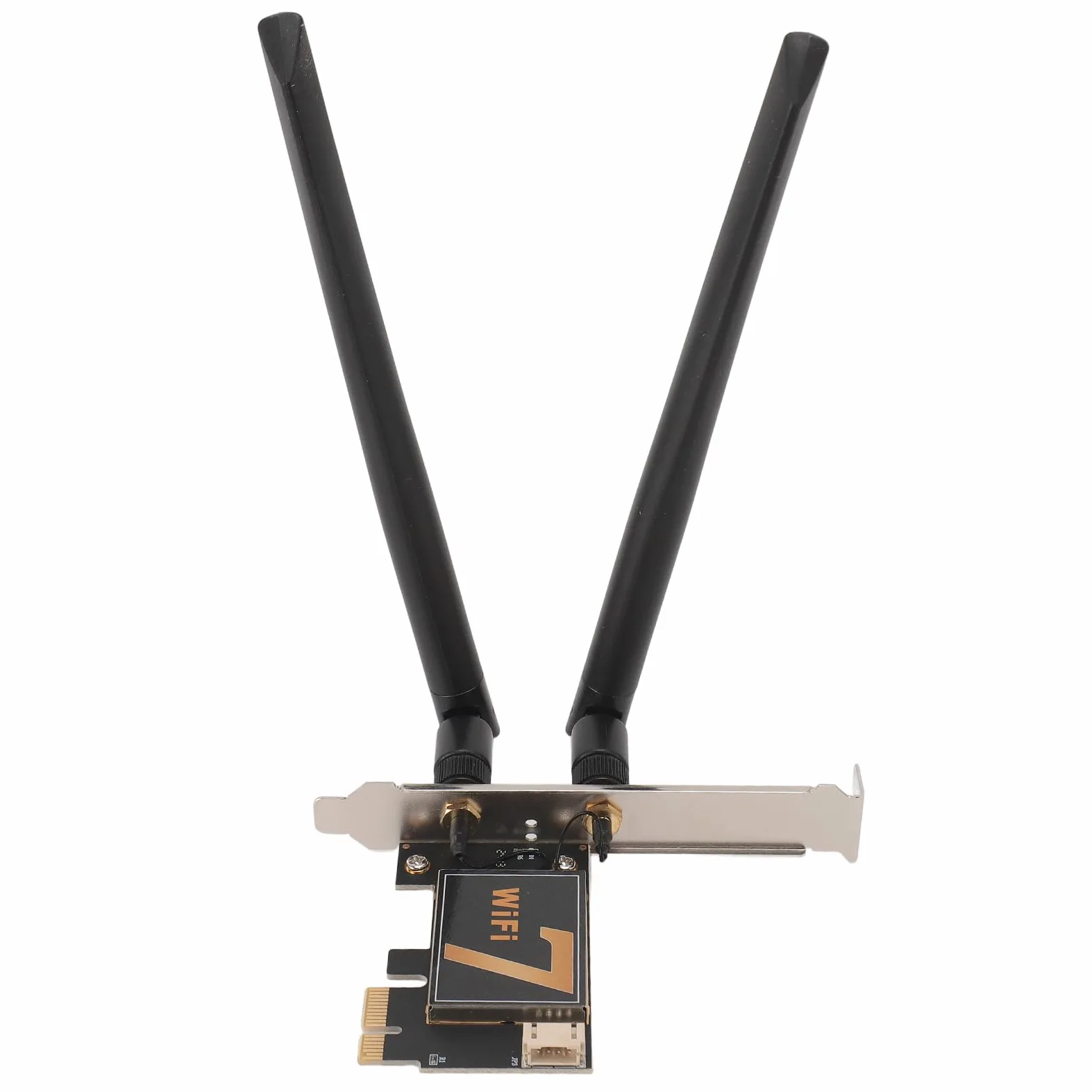 BE200NGW Scheda WiFi PCI Ex1 con Antenna 8DB, WiFi7 8774Mbps 5.4, Crittografia WPA4 per OS (Con base antenna estesa staccabile)
