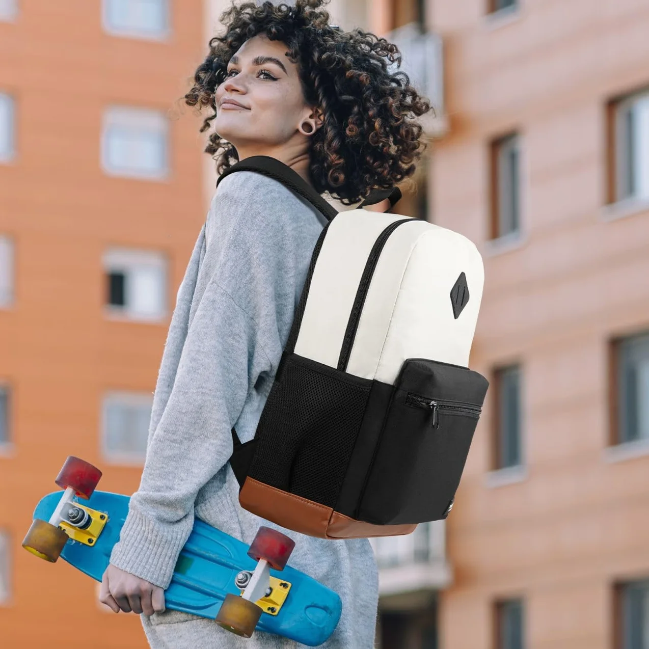 YAMTION Zaino Uomo e Donna 15,6 & 17,3 Pollici,Zaini Scuola Superiore Borse Porta PC