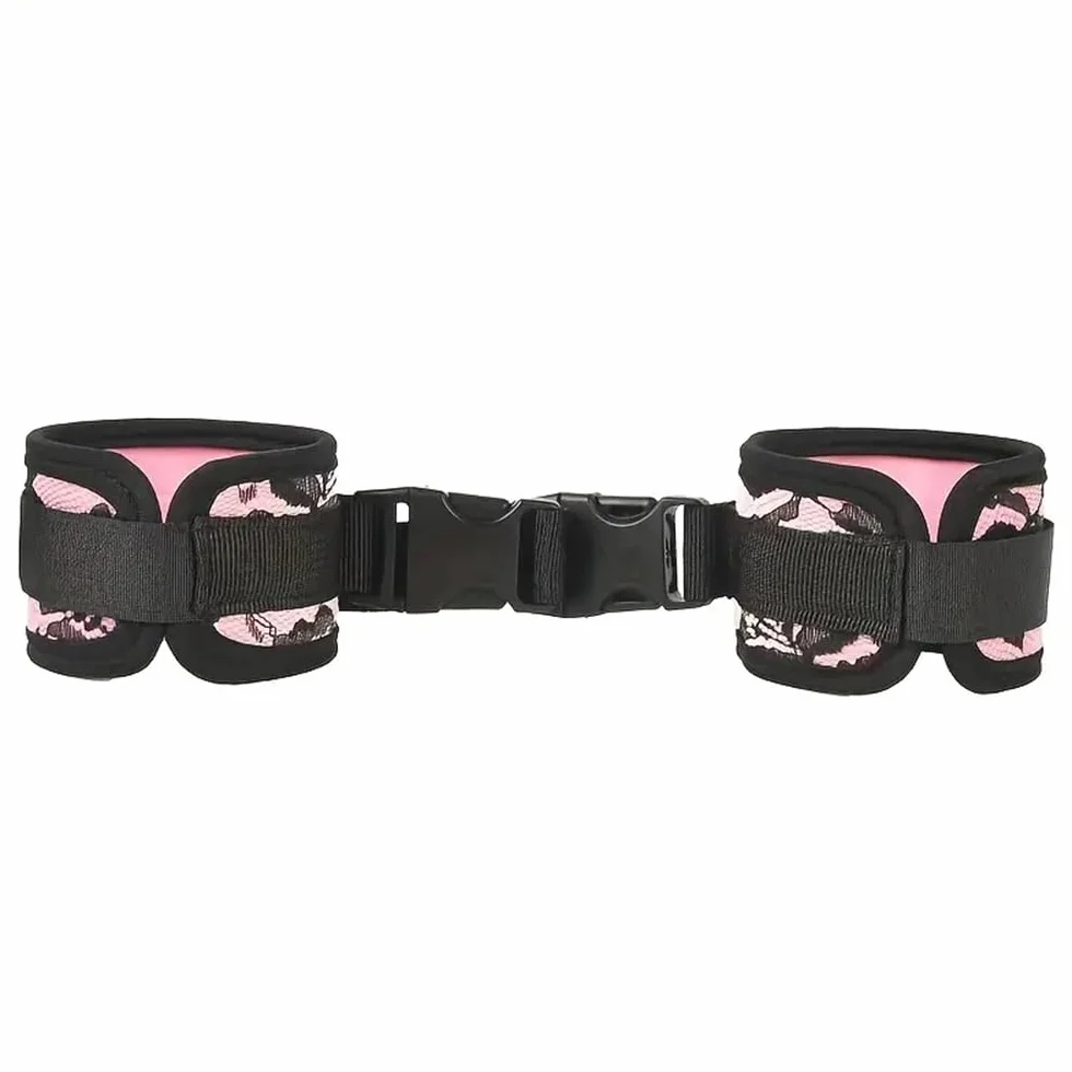 Accessorio per coppia da donna giocattolo regolabile sexy in pelle Boňdàgé con benda sugli occhi per cosplay