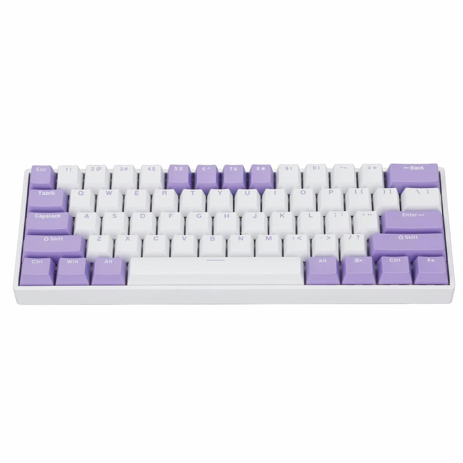 Tastiera Meccanica Wireless a 61 Tasti Compatta Retroilluminata RGB per Gioco e Lavoro Colore Bianco