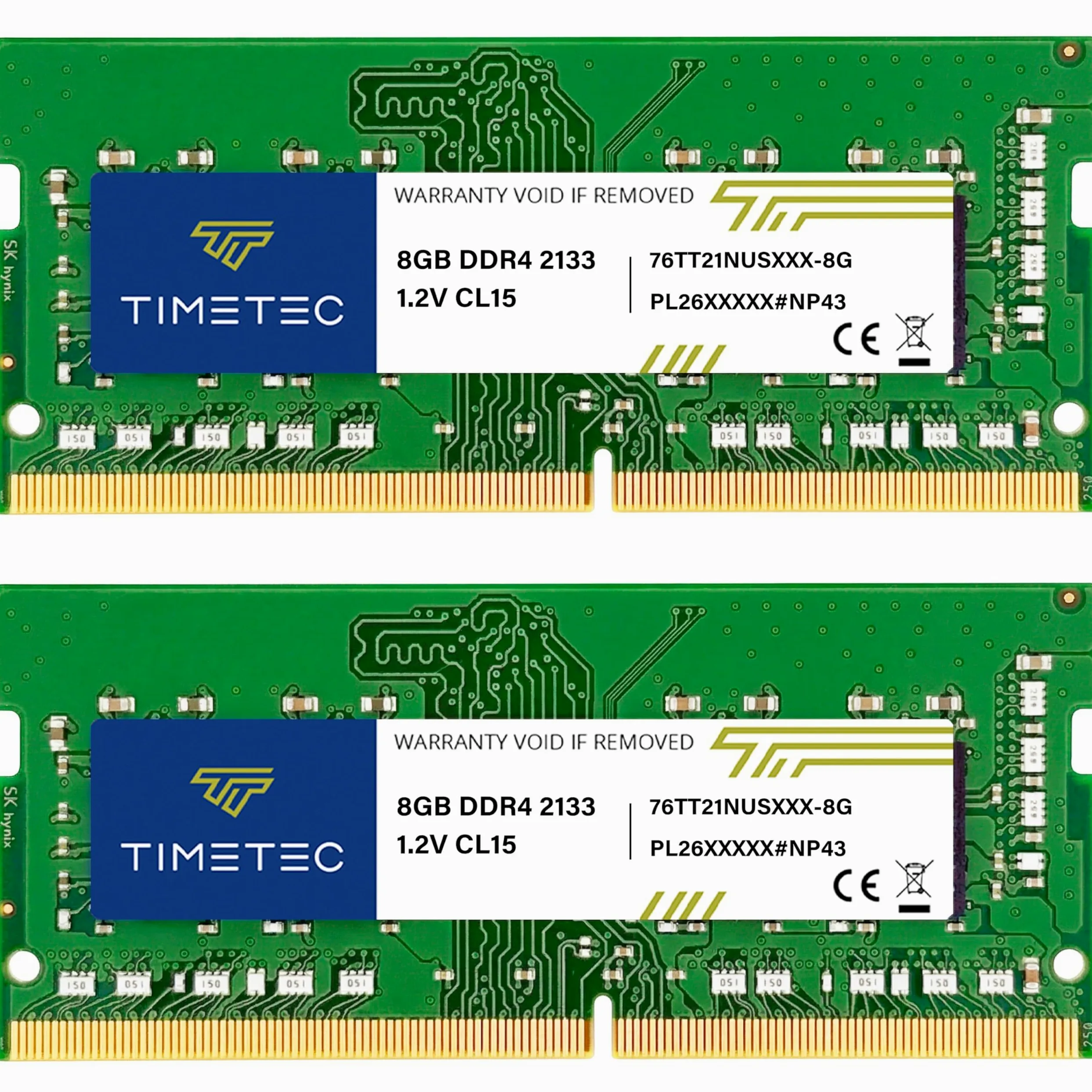 Timetec 16GB KIT(2x8GB) DDR4 2133MHz (PC4-2133P) PC4-17000 SODIMM RAM per laptop, mini PC e computer All-in-One – Non-ECC Unbuffered, 260 pin, 1,2V CL15 modulo di memoria
