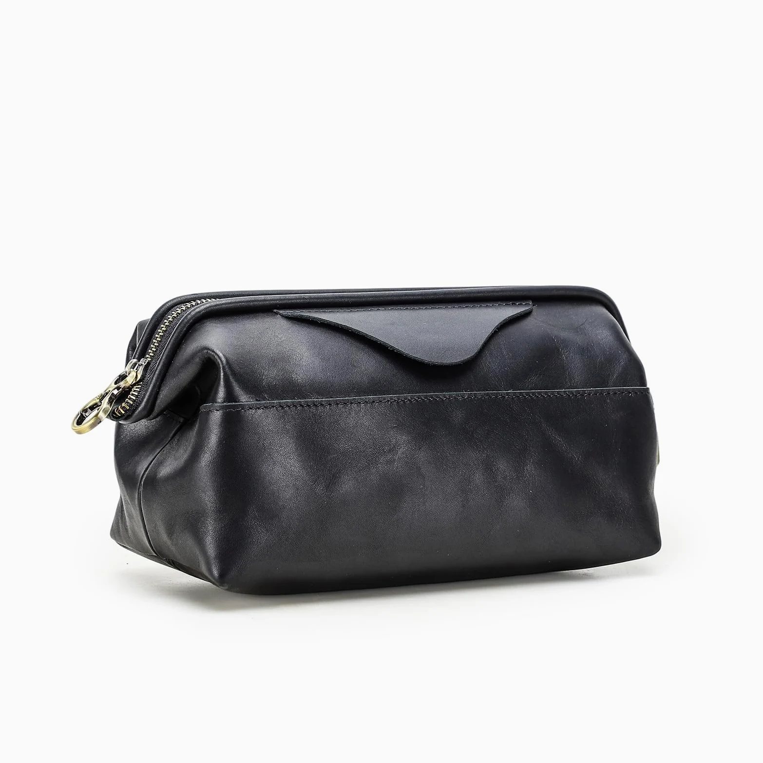 CONTACT'S FAMILY Borsa elettronica in pelle, accessori tecnologici vintage, custodia organizer per cavi da viaggio, custodia multiuso per accessori digitali in vera pelle, Nero , Organizer per borse