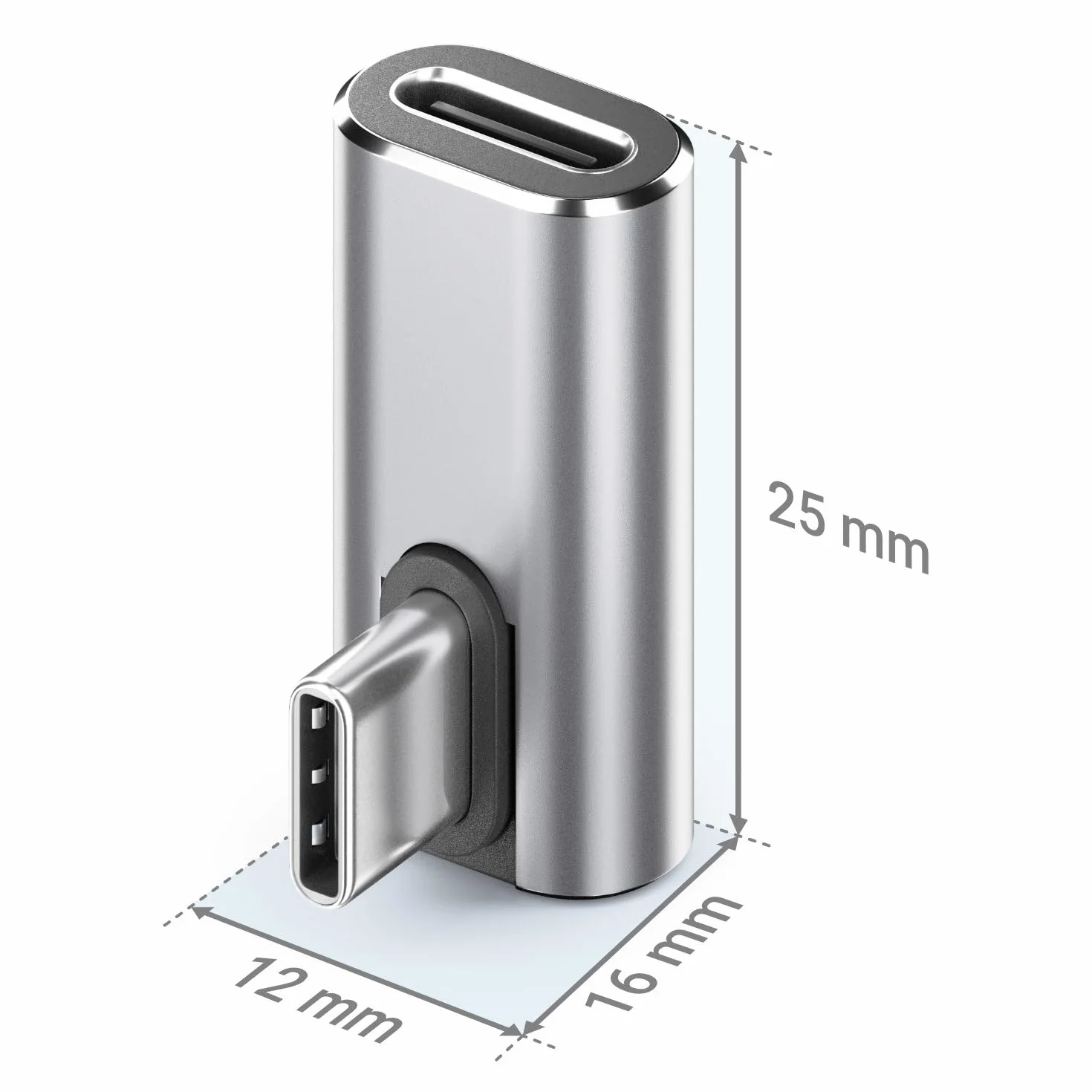 deleyCON Adattatore USB-C Angolo 90 Gradi (2 Pezzi) 40Gbps, 240W, 8K60Hz, Alloggiamento in Alluminio, Spina di Tipo C a Presa Compatibile con Smartphone Tablet Laptop Notebook PC Switch Eccetera.