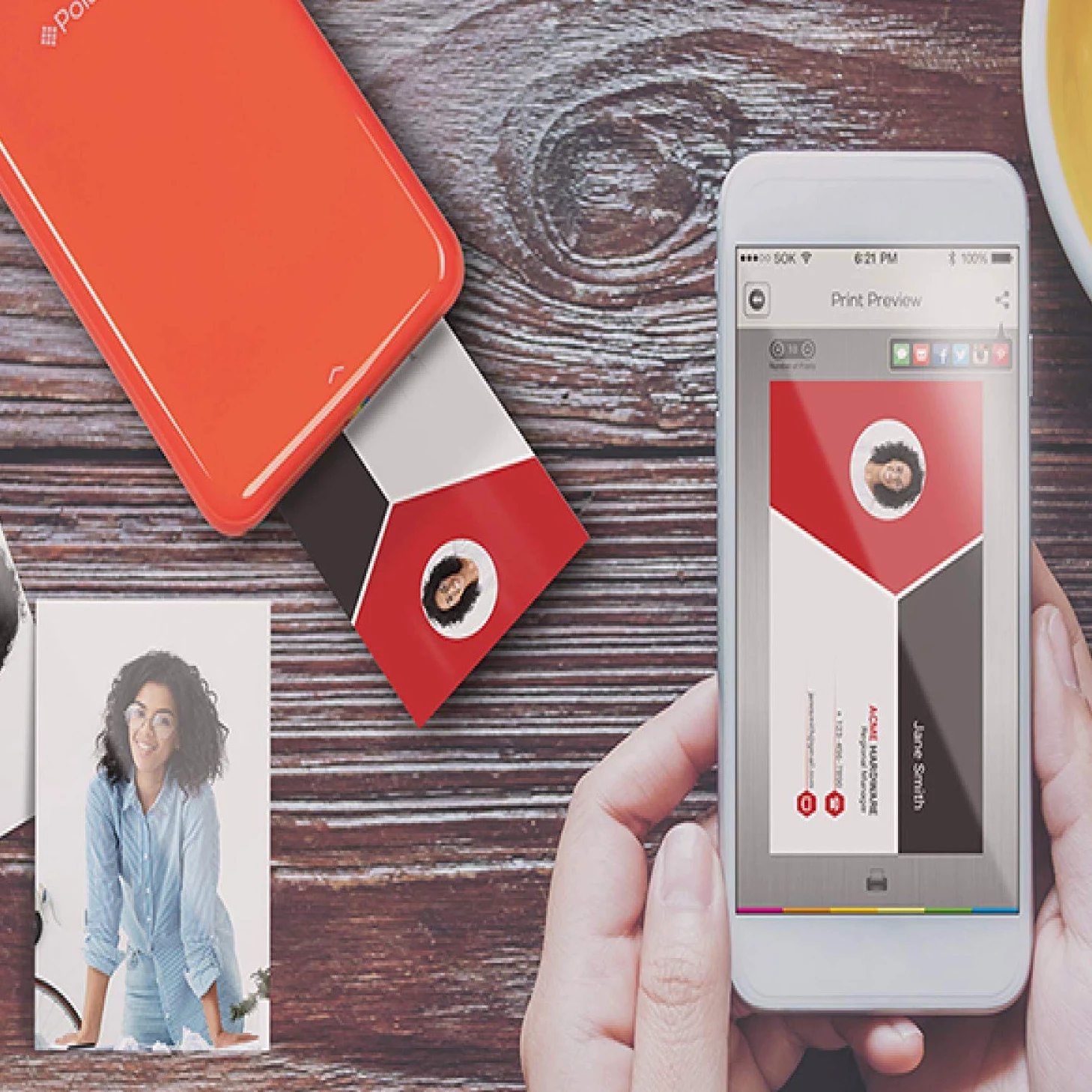 Polaroid ZIP - Stampante Portatile, Bluetooth, w/ZINK Tecnologia Zero Ink Printing, 5 x 7.6 cm, compatibile iOS e dispositivi Android, rosso