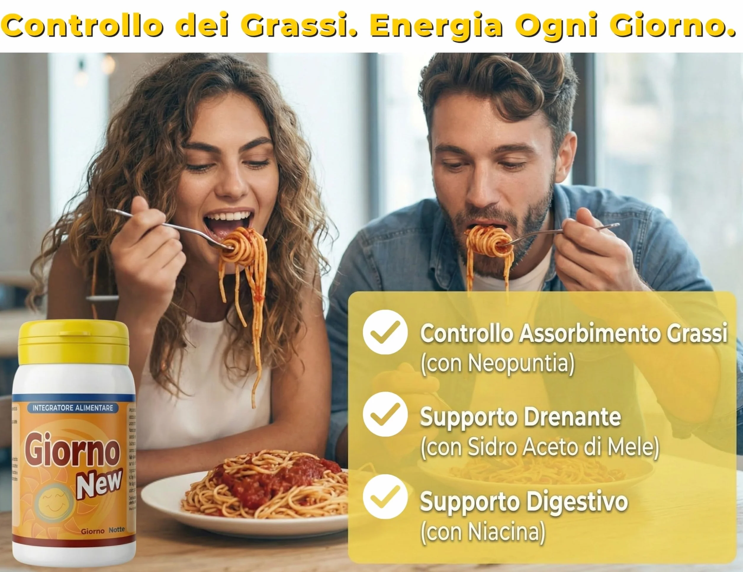 Integratore Dimagrante Giorno e Notte Forte Brucia Grassi Potente con Neopuntia® e Fucus 120 Compresse