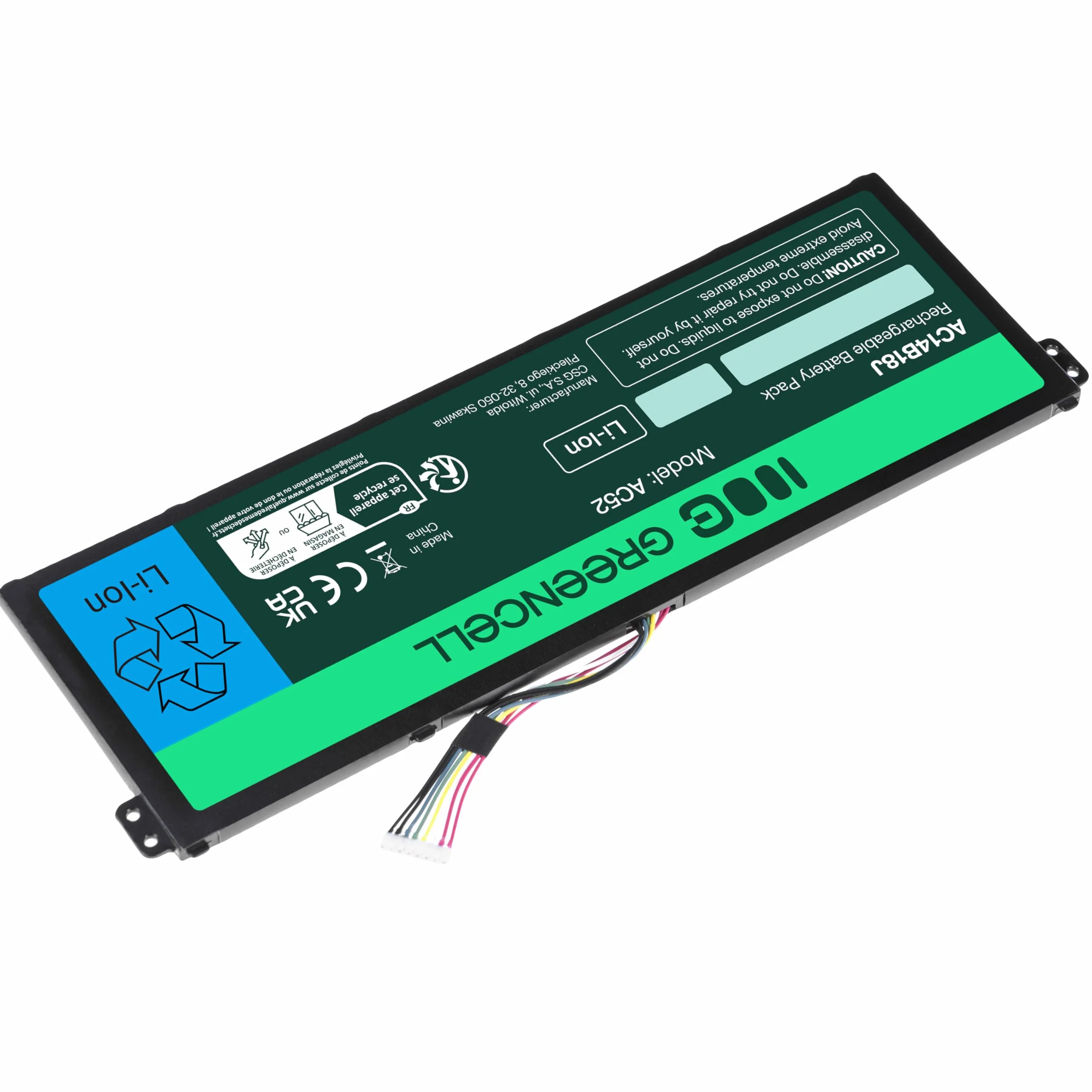 Green Cell AC14B13J AC14B18J Batteria per Portatile Acer Aspire ES1-111M ES1-131 ES1-521 ES1-522 ES1-531 ES1-533 ES1-571 ES1-731 ES1-731G, Acer Chromebook 11 CB3-111 13 CB5-311, Extensa 2519