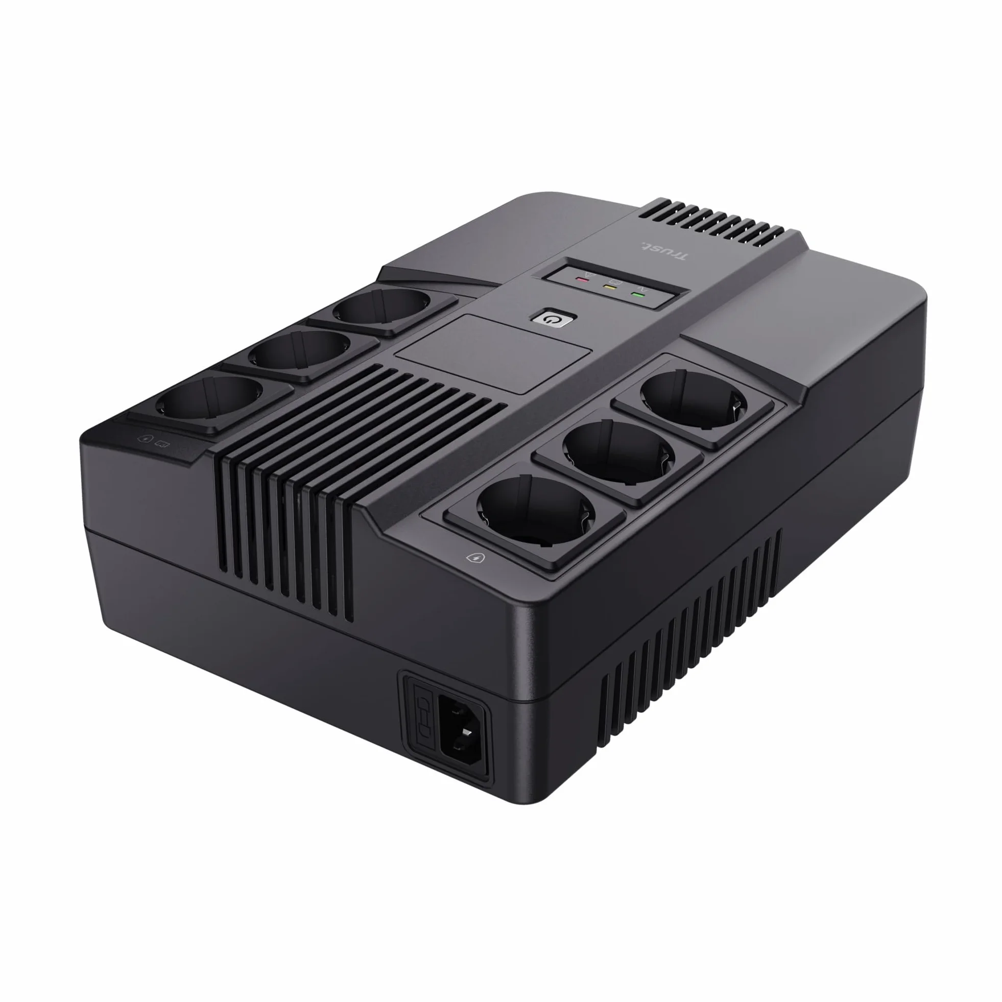 Trust Maxxon Gruppo di continuità (UPS) da 800 VA (UPS), Nero & Taro Tastiera USB Cablata, Layout Italiano QWERTY, Tastiera PC con Filo per Computer/Laptop