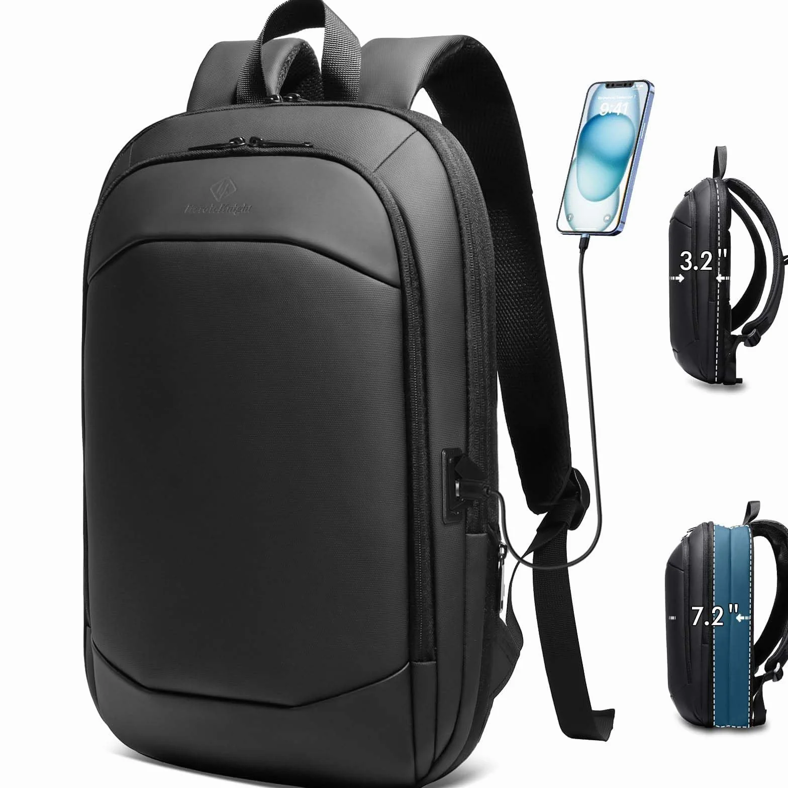Zaino Porta PC Uomo Donna, Leggero Sottile ed Espandibile Grand per Laptop Impermeabile per Computer Portatile 17 Pollici per Uffico Università Scuola Viaggio Business (27L Nero)