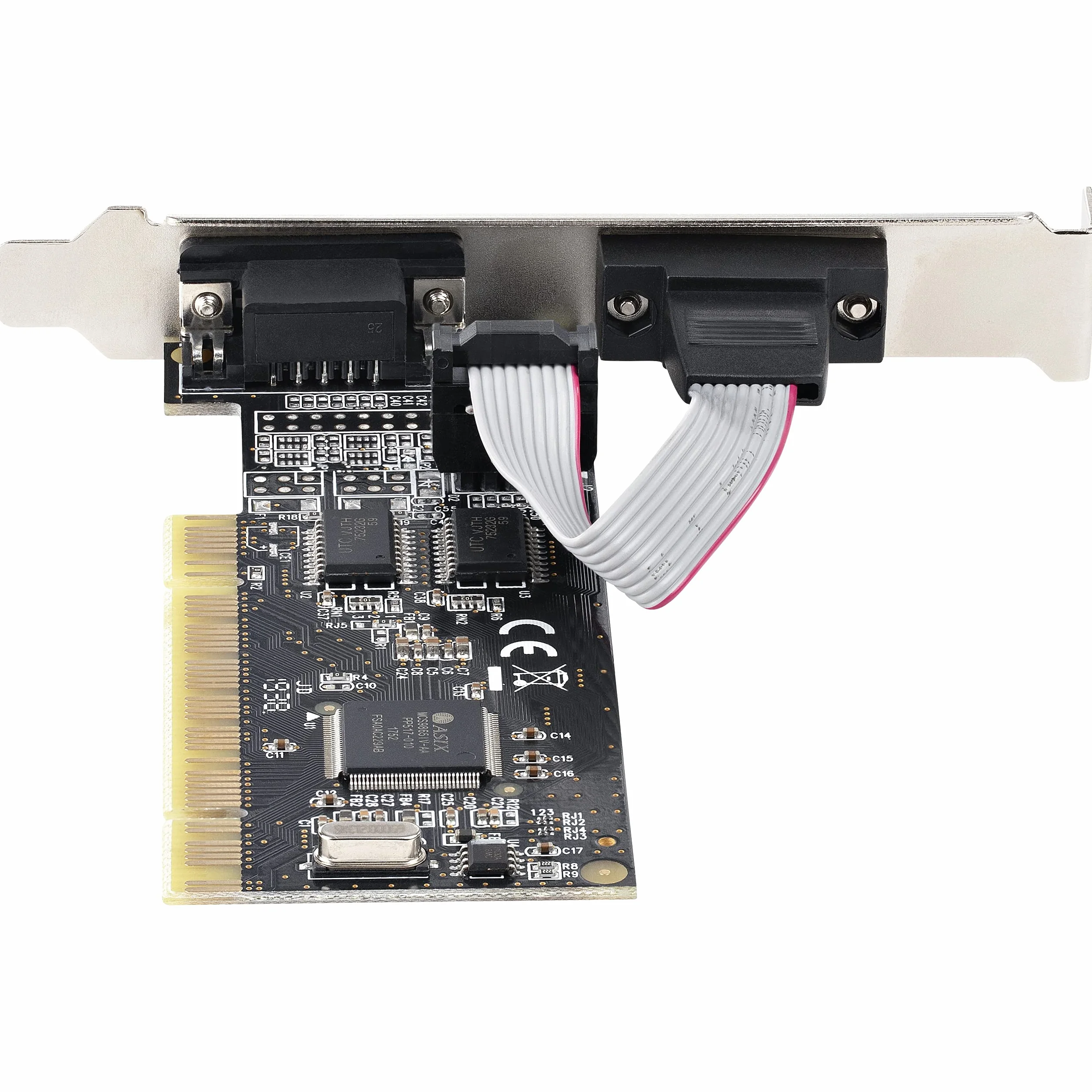 StarTech.com Scheda seriale PCI RS232 a 2 porte - Scheda di espansione/controller seriale PCI a doppia porta seriale DB9 - Staffe standard (installate) e a basso profilo - Windows/Linux (PCI2S5502)